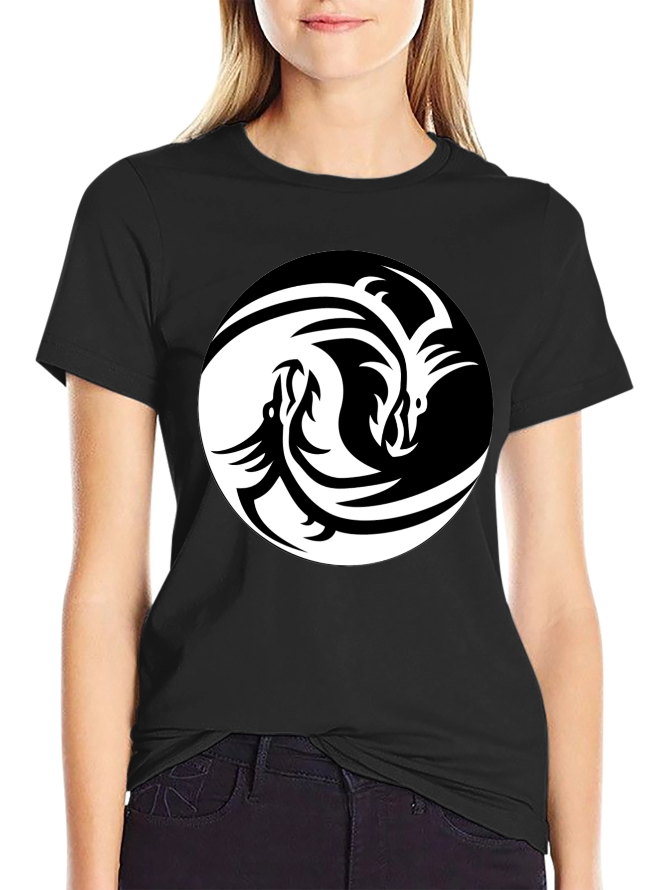 Yin Yang Dragon Graphic Tee