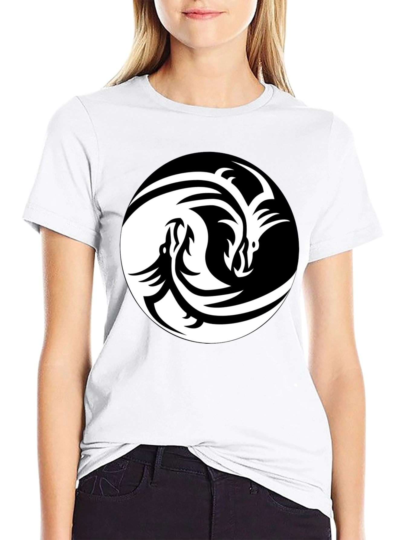 Yin Yang Dragon Graphic Tee