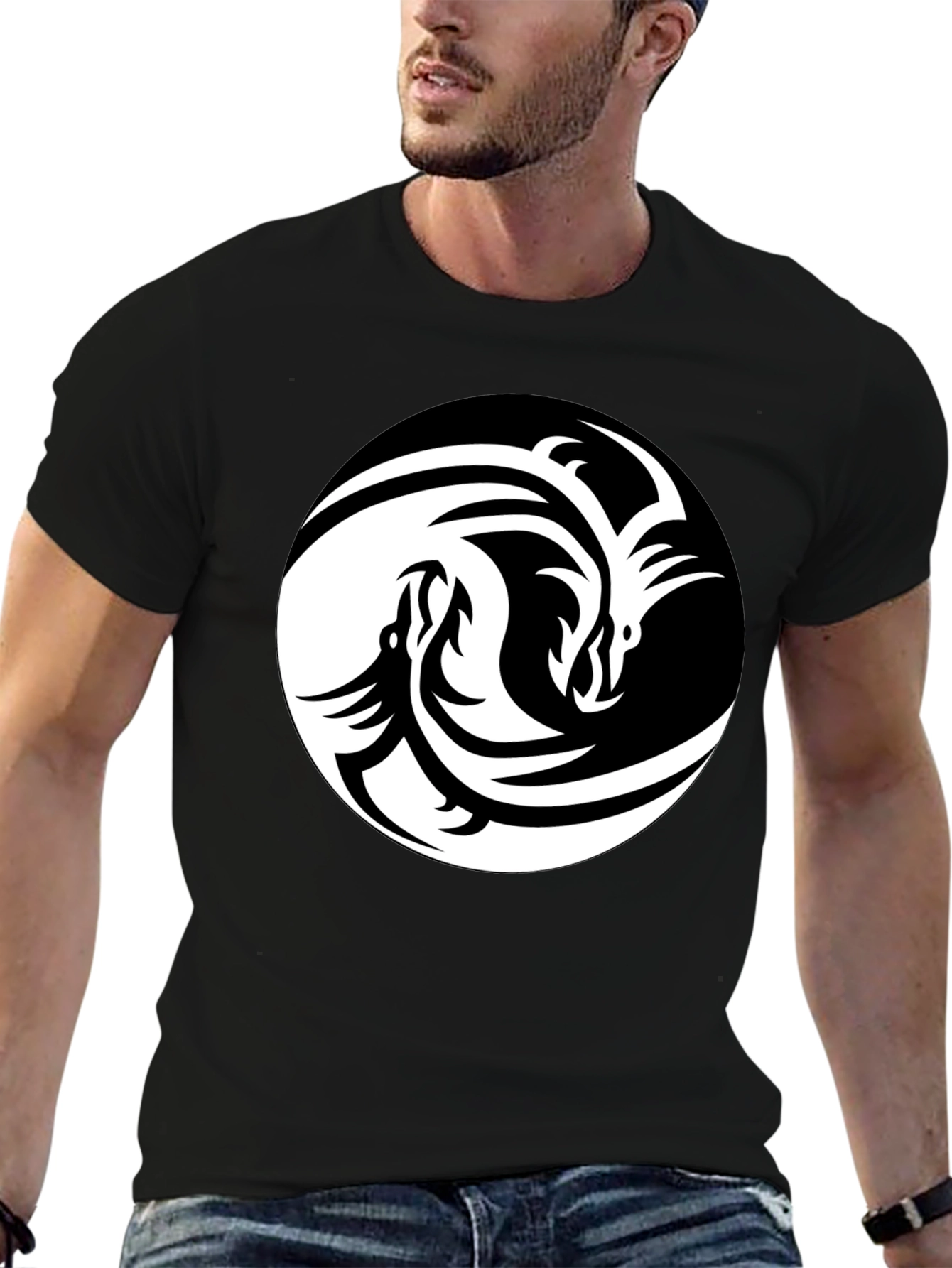 Yin Yang Dragon Graphic Tee