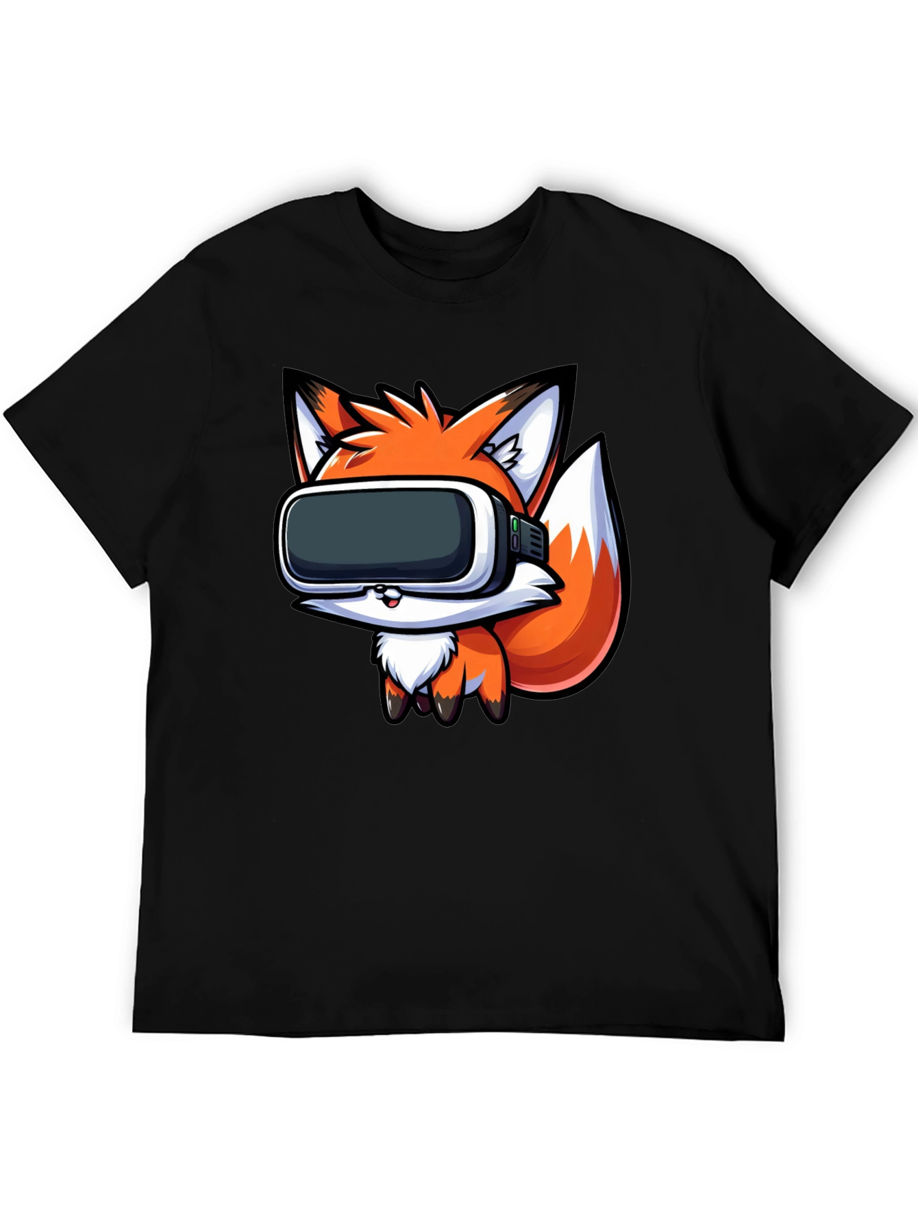 VR Fox Black T-Shirt - Gamer Style