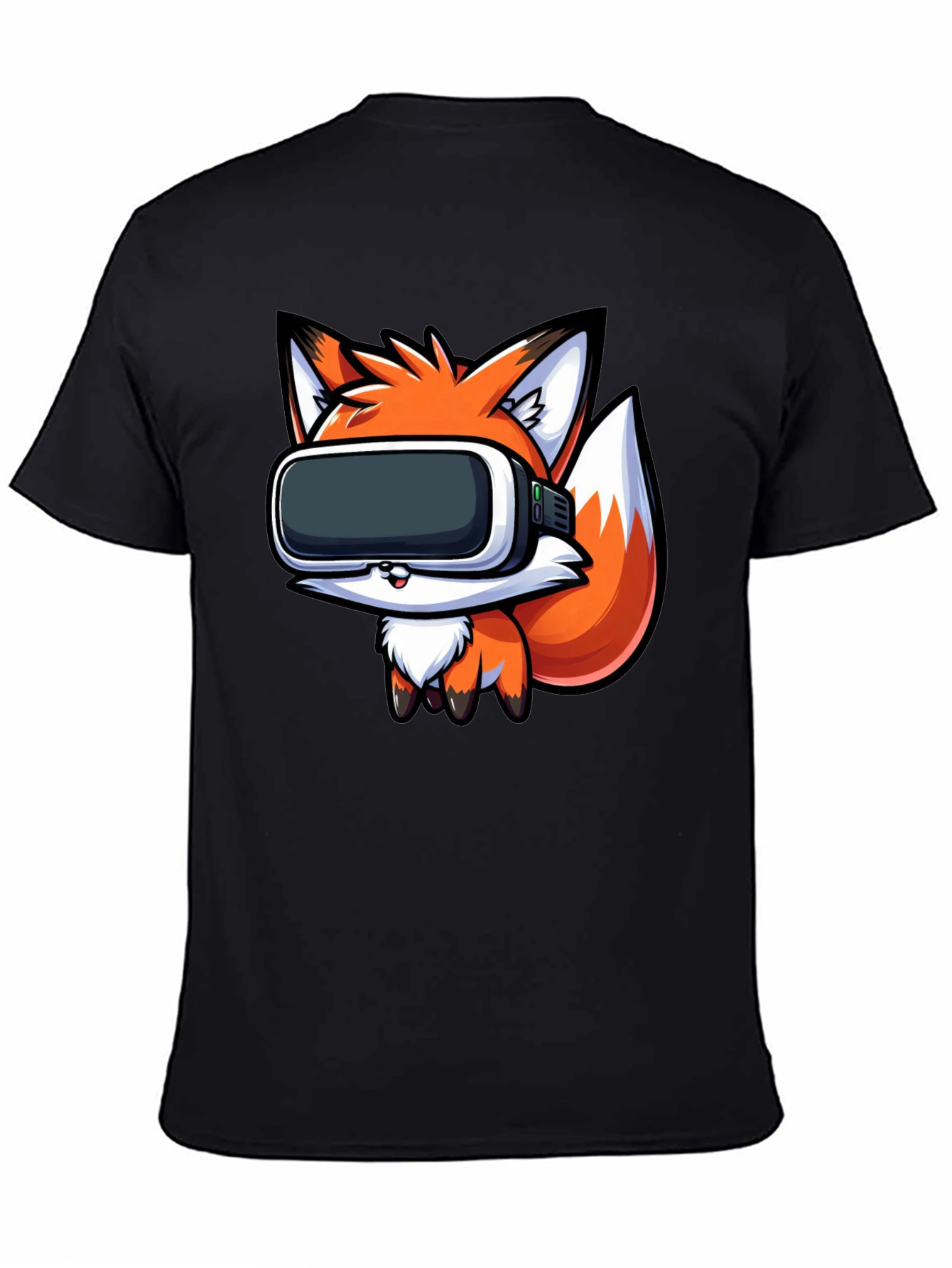 VR Fox Black T-Shirt - Gamer Style