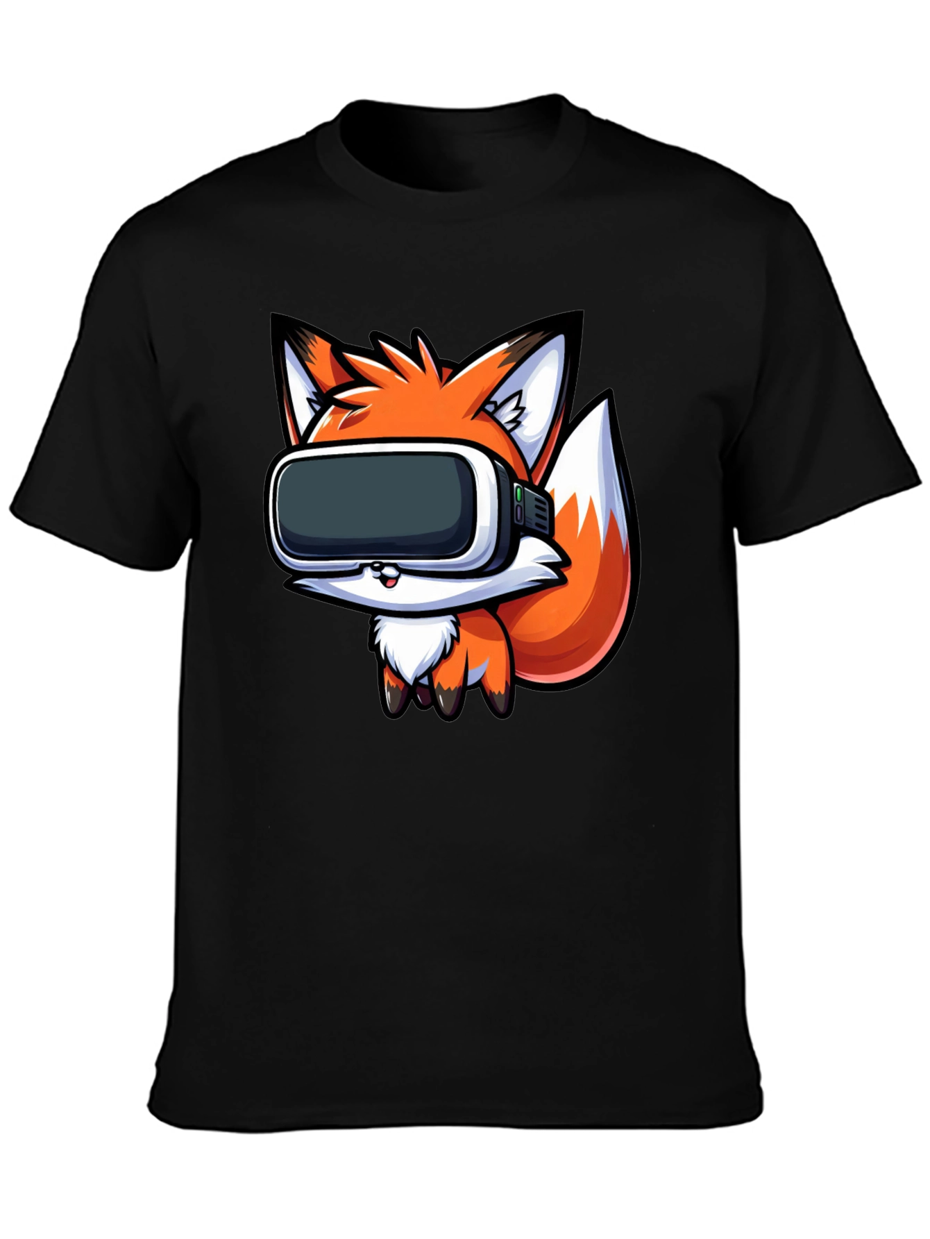 VR Fox Black T-Shirt - Gamer Style