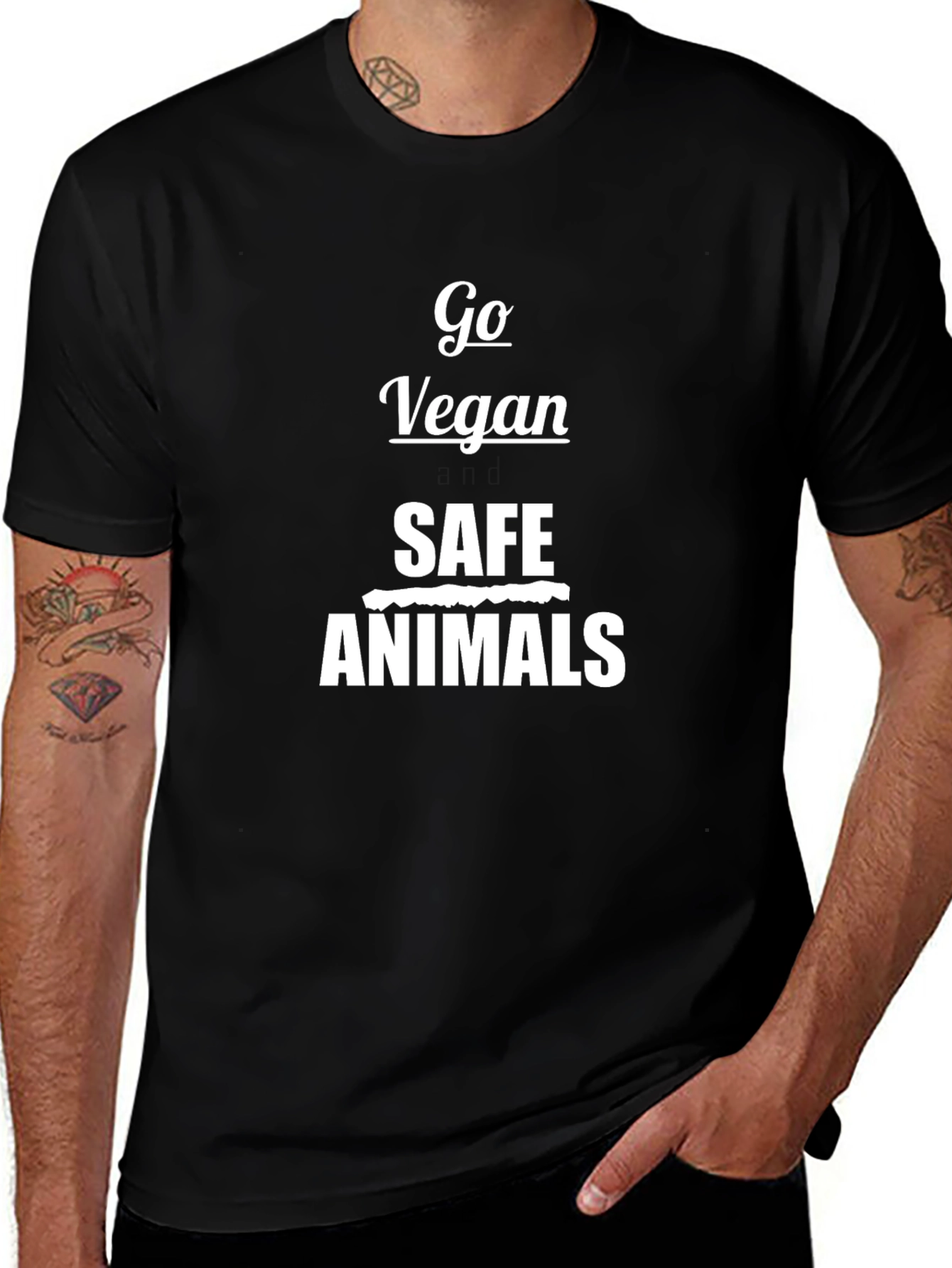 Go Vegan Save Animals Graphic Tee - Unisex T-Shirt