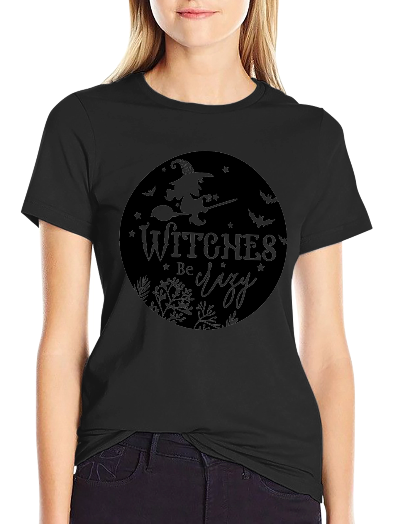 Witches Be Crazy Black Graphic Tee