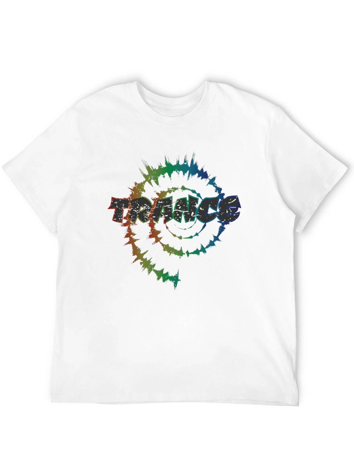 Trance Tie-Dye Graphic Tee - Black Cotton T-Shirt