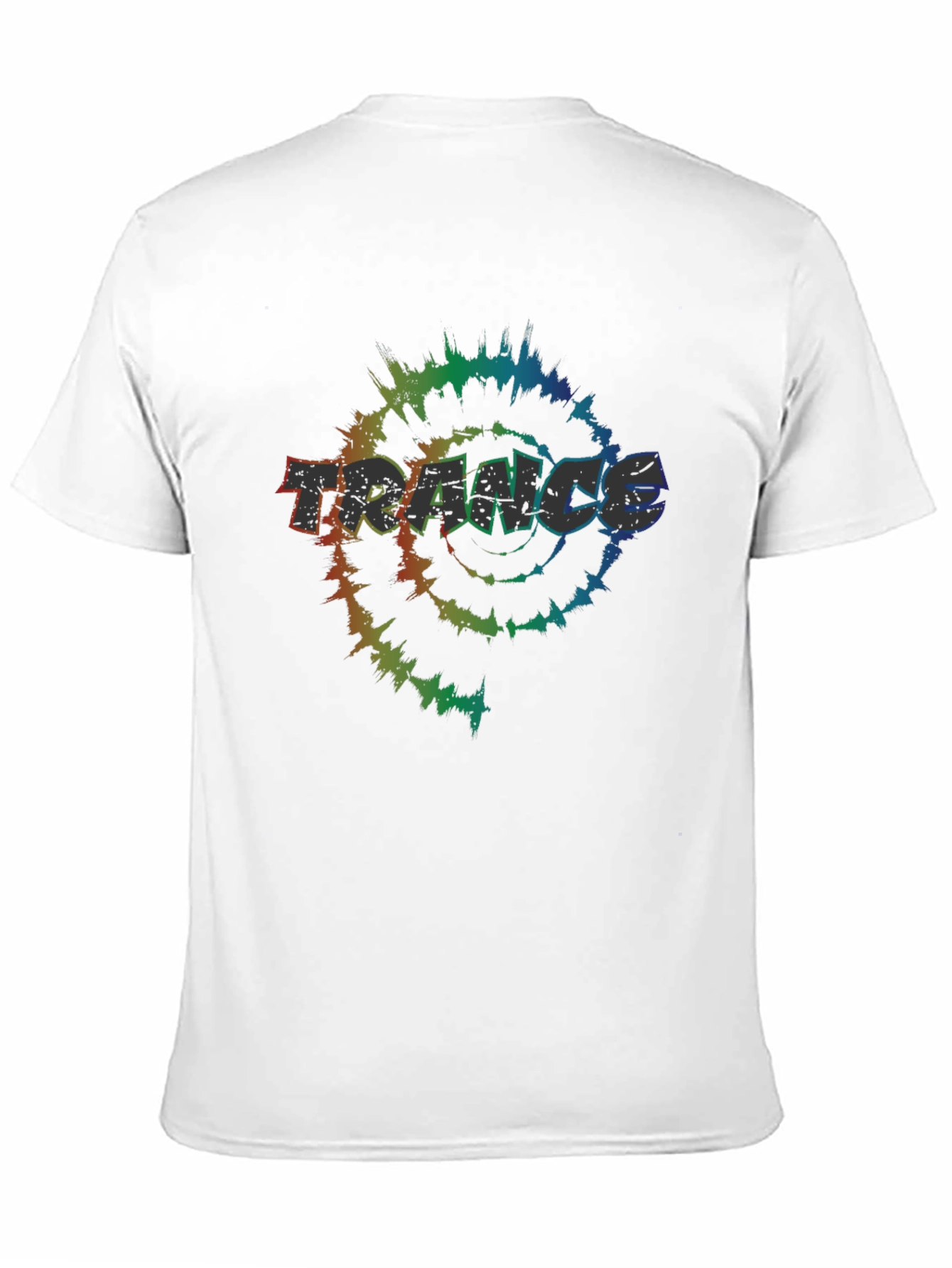 Trance Tie-Dye Graphic Tee - Black Cotton T-Shirt