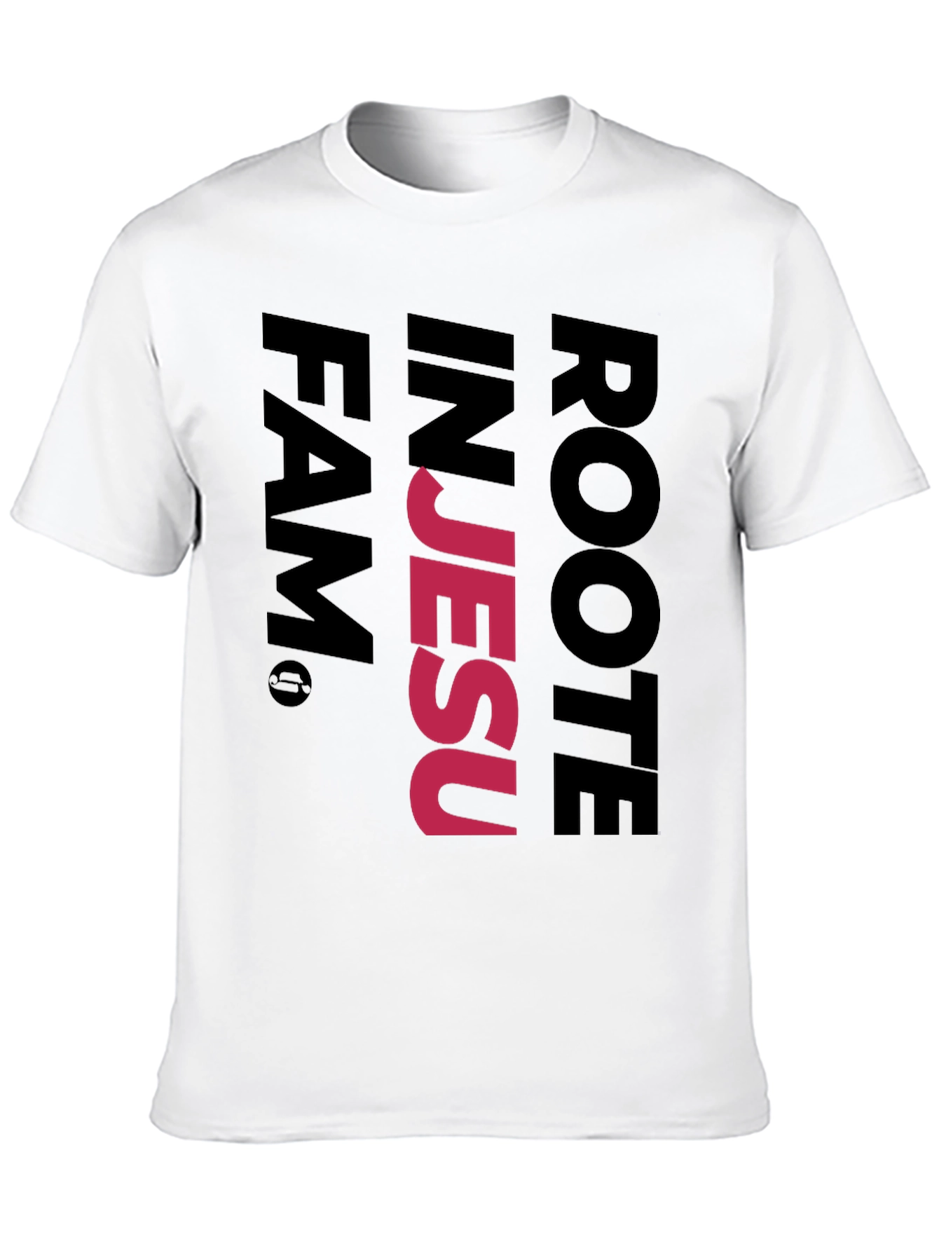 Rooted in Jesus Black Graphic T-Shirt