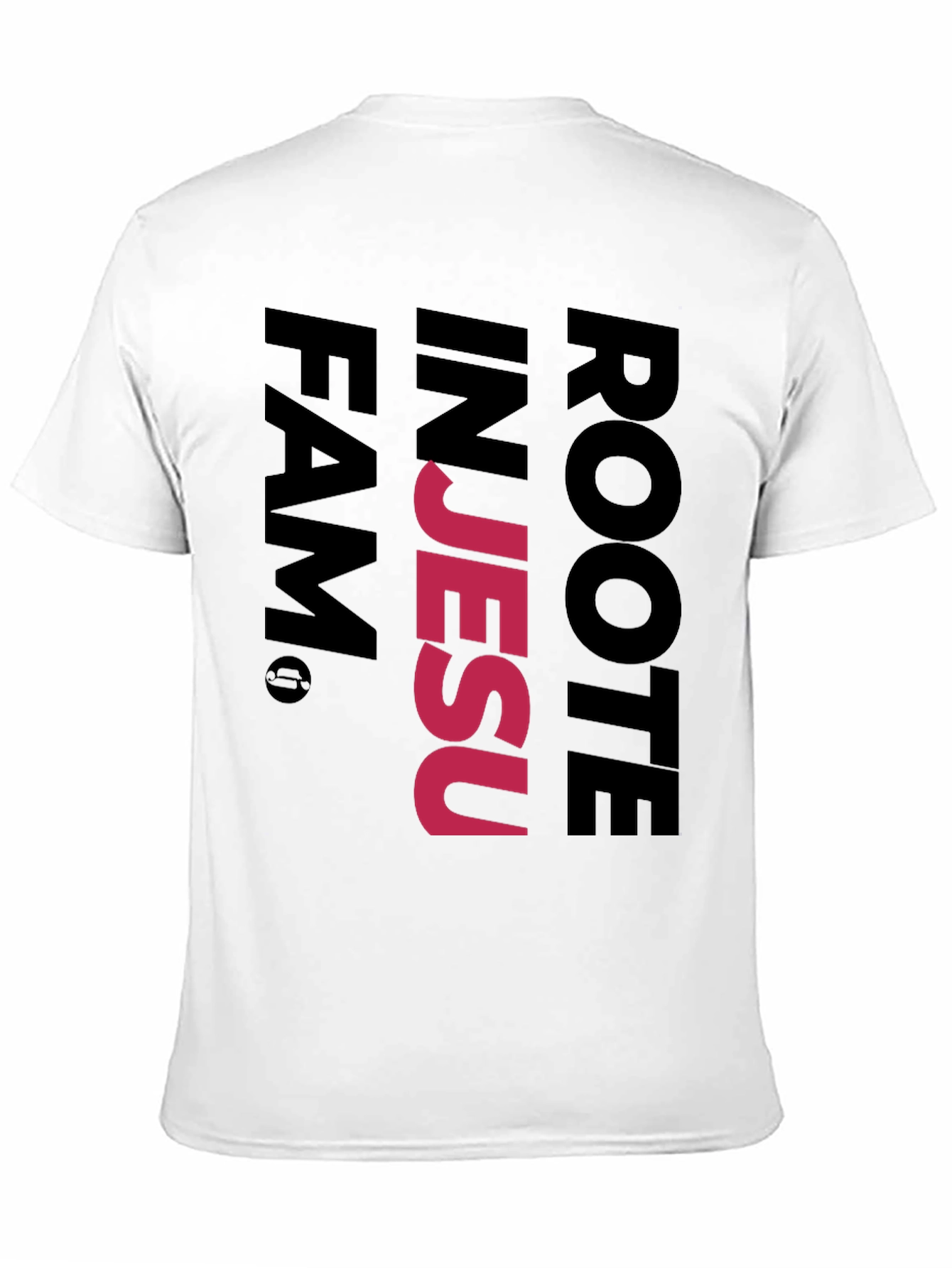 Rooted in Jesus Black Graphic T-Shirt