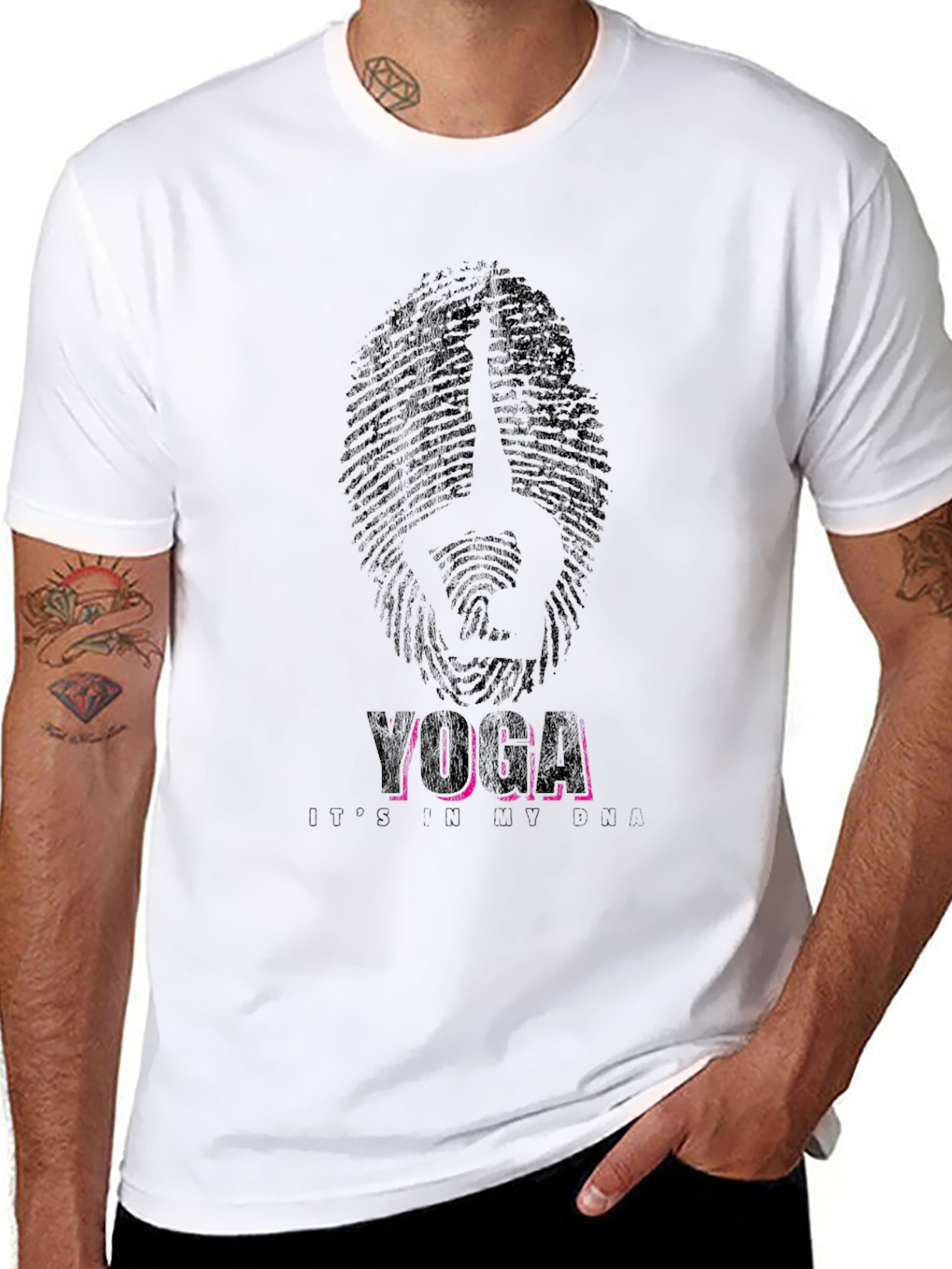 Yoga Fingerprint Graphic Tee - Relaxed Fit