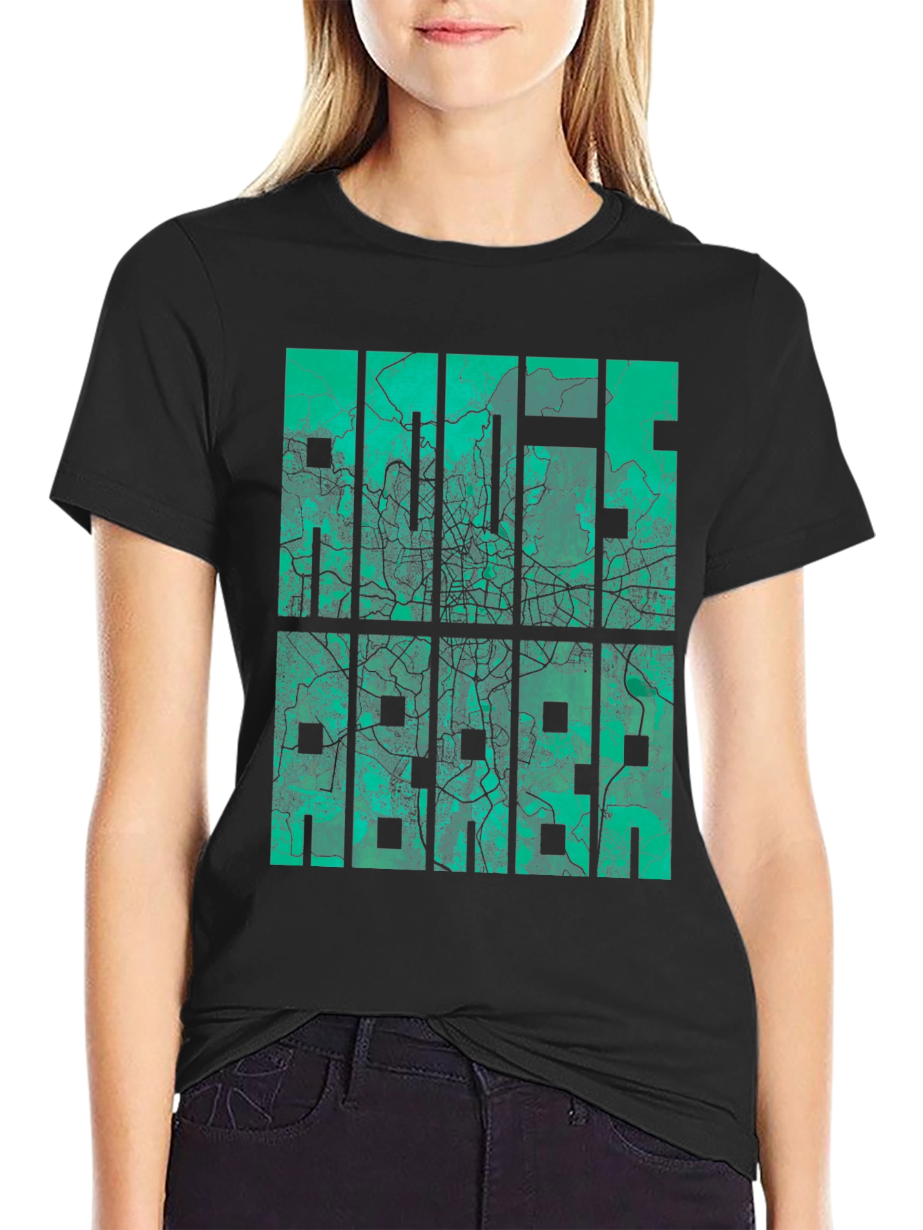 Urban Map Graphic Tee - Cityscape T-Shirt