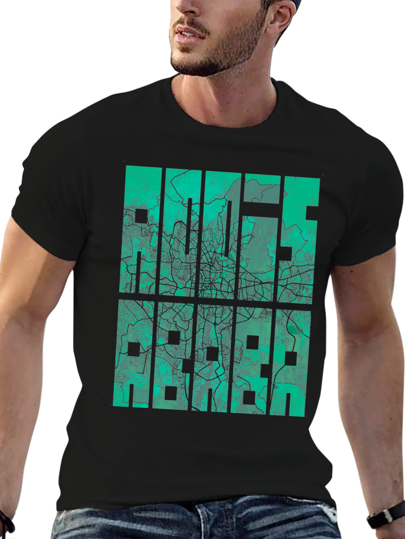 Urban Map Graphic Tee - Cityscape T-Shirt