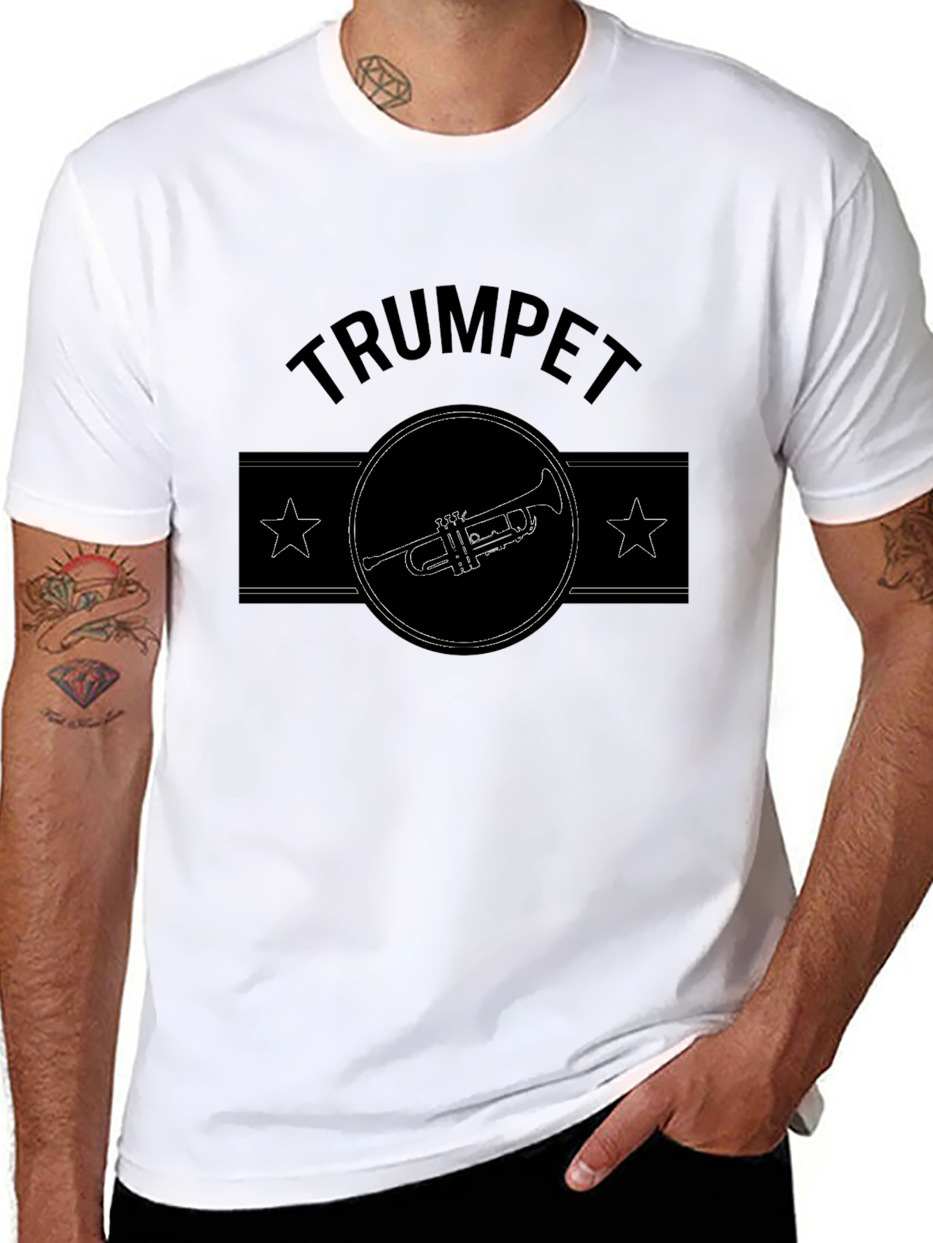 Trumpet Graphic Black T-Shirt
