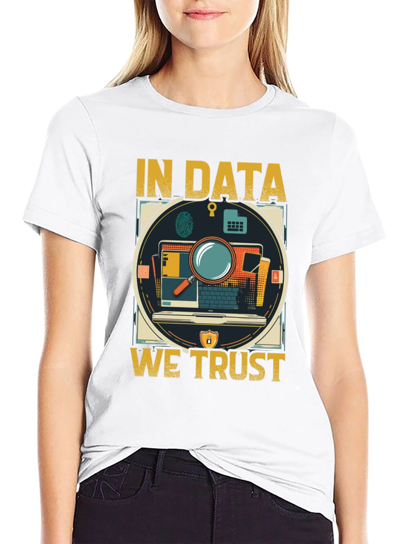 In Data We Trust Graphic Tee - Black