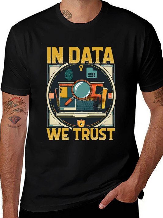 In Data We Trust Graphic Tee - Black