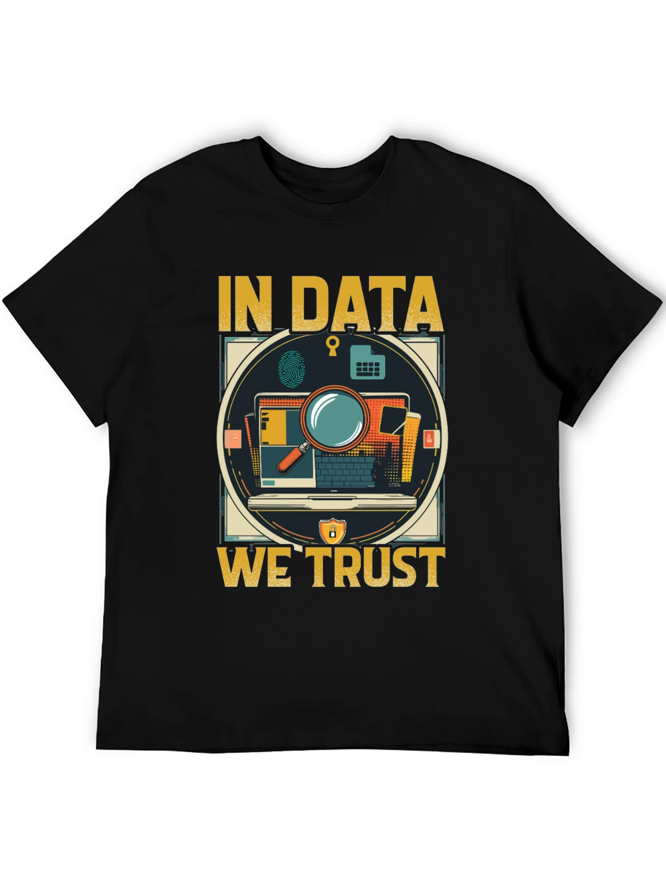 In Data We Trust Graphic Tee - Black