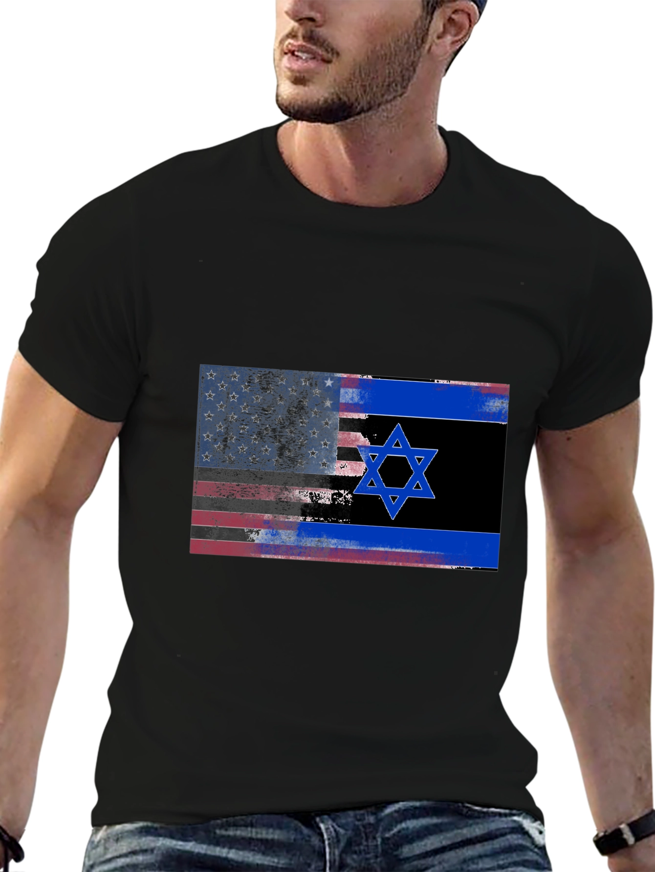 USA Israel Flag Graphic T-Shirt