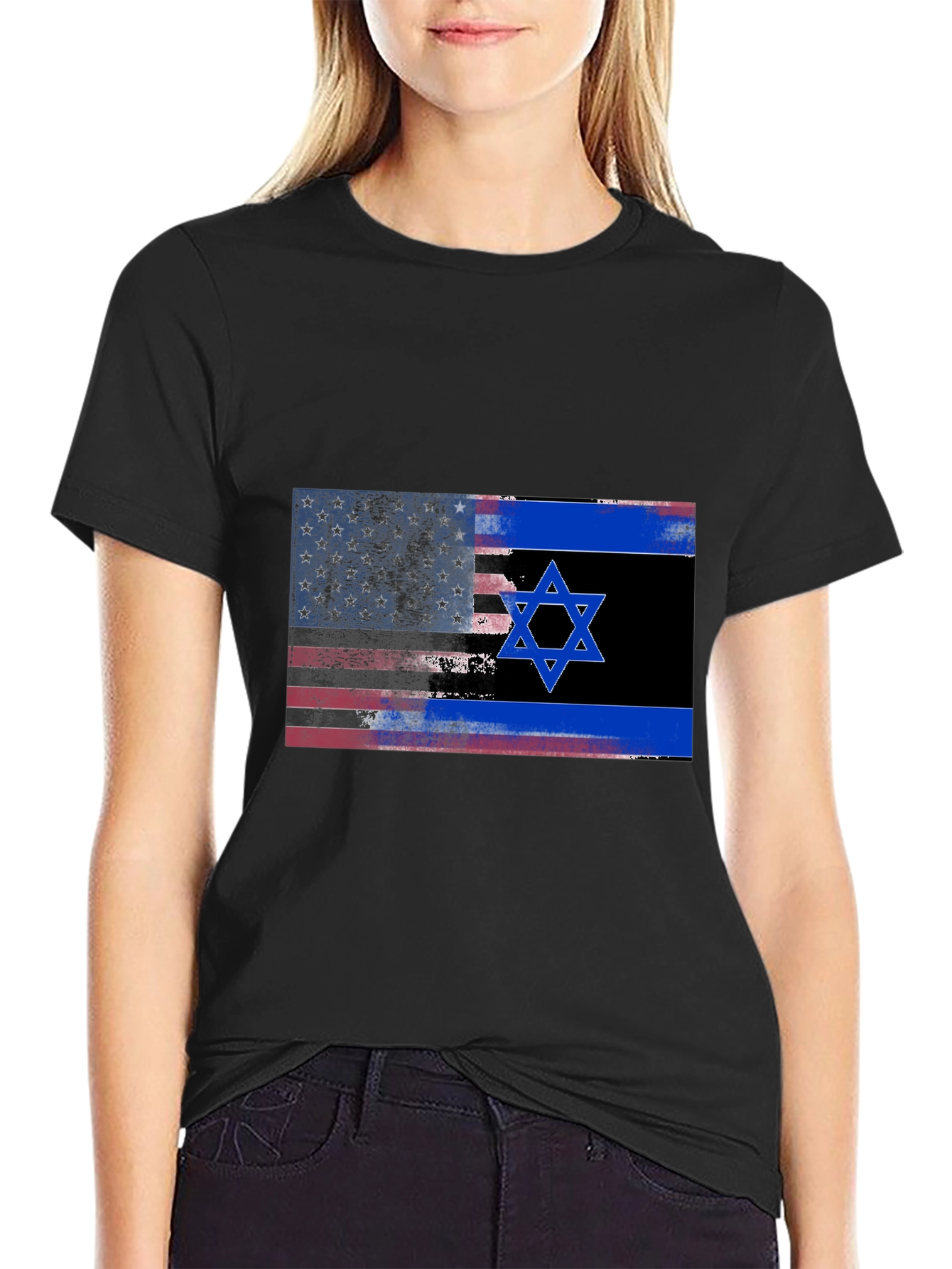 USA Israel Flag Graphic T-Shirt