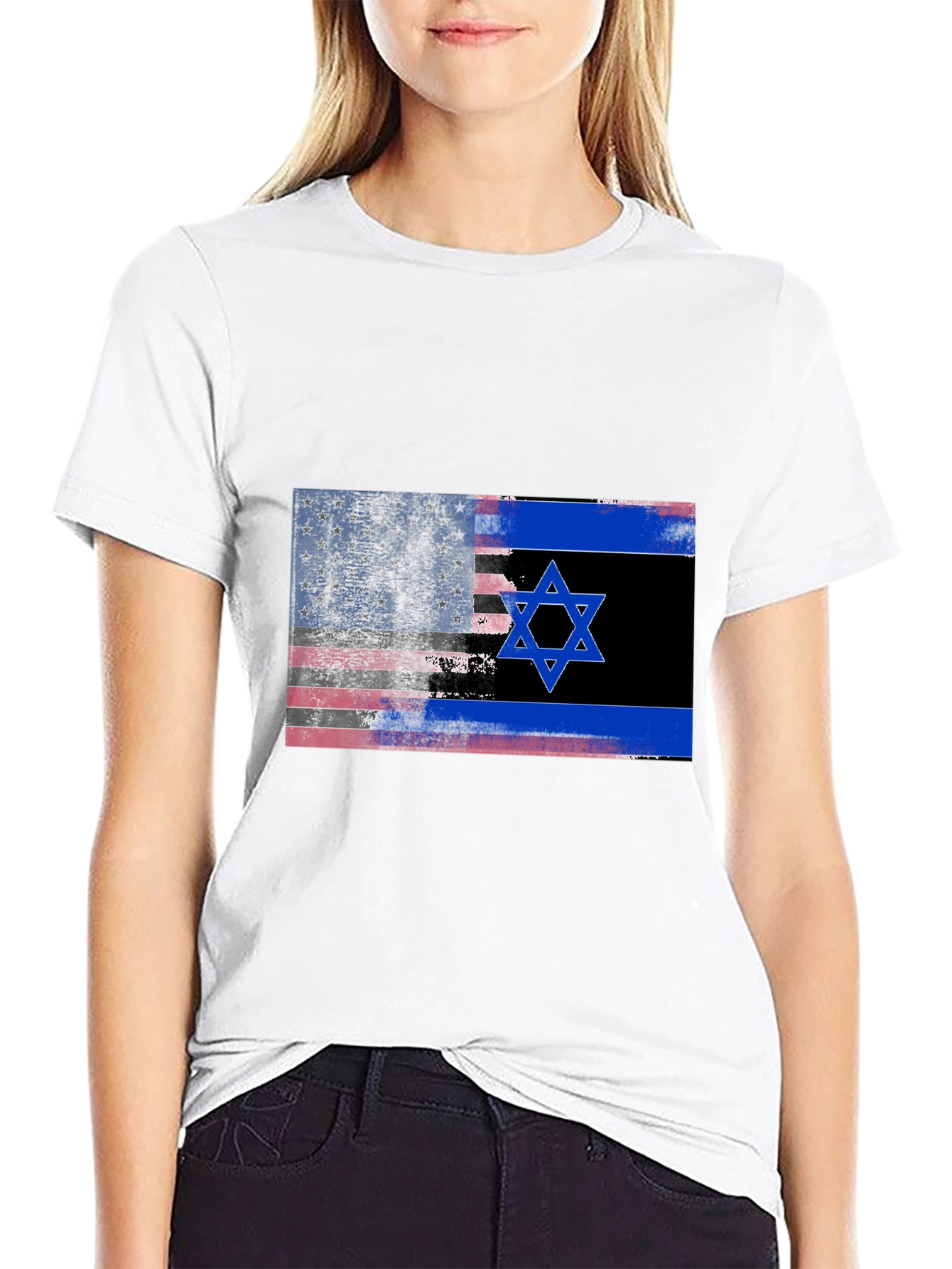 USA Israel Flag Graphic T-Shirt