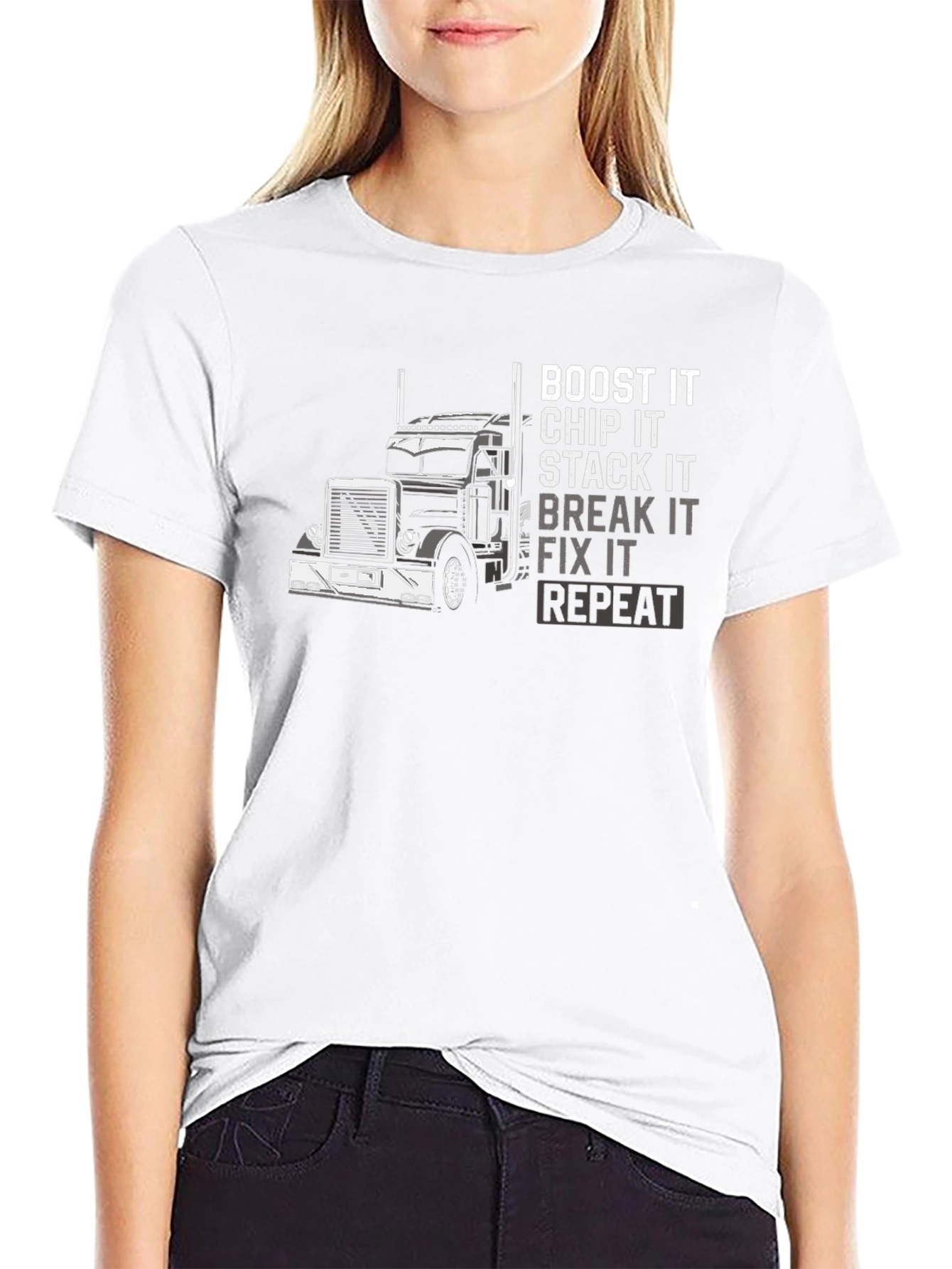 Boost It Chip It Trucker T-Shirt