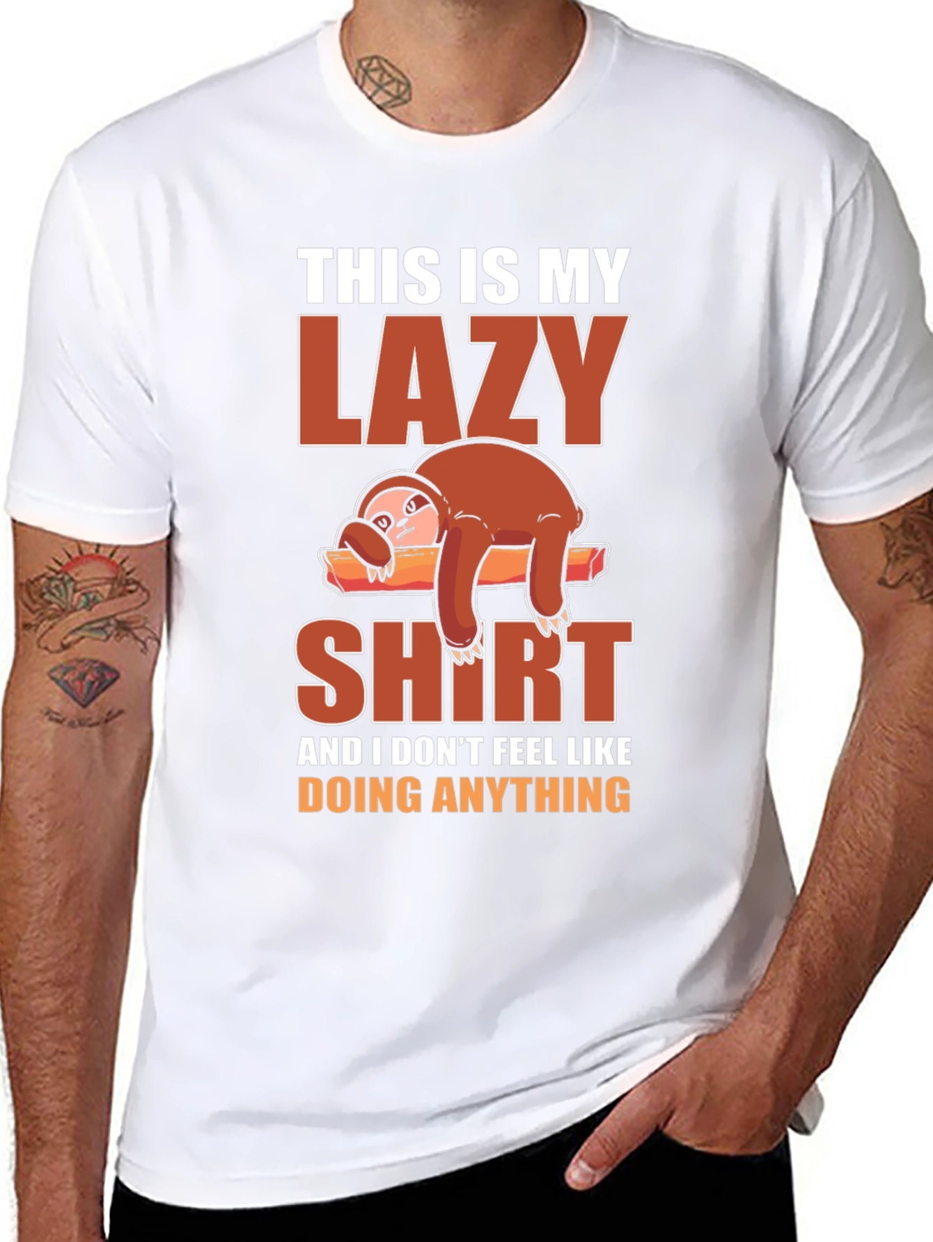 Lazy Sloth Graphic T-Shirt - Relax Its My Shirt!