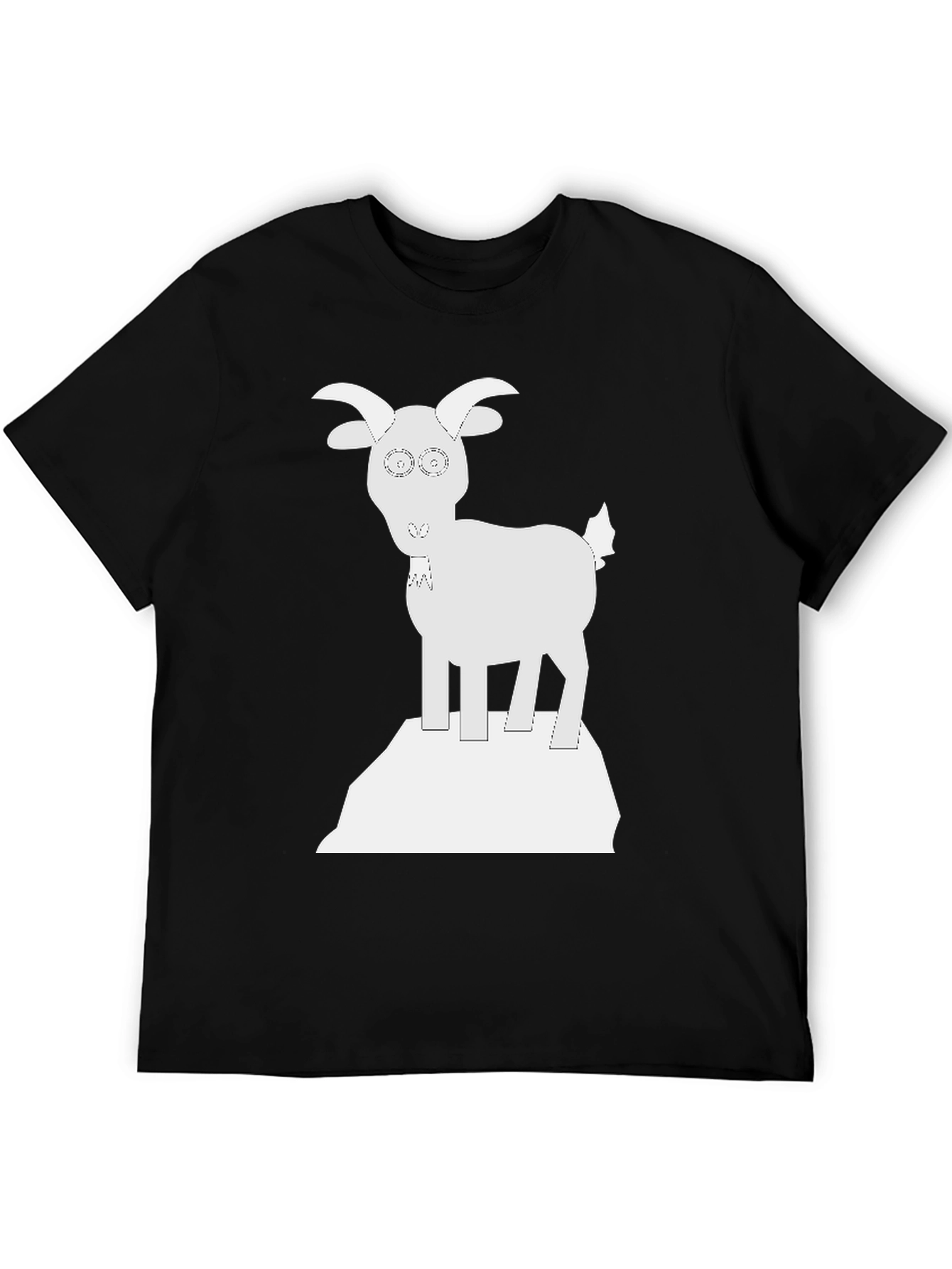 Goat on a Rock Graphic Tee - Black