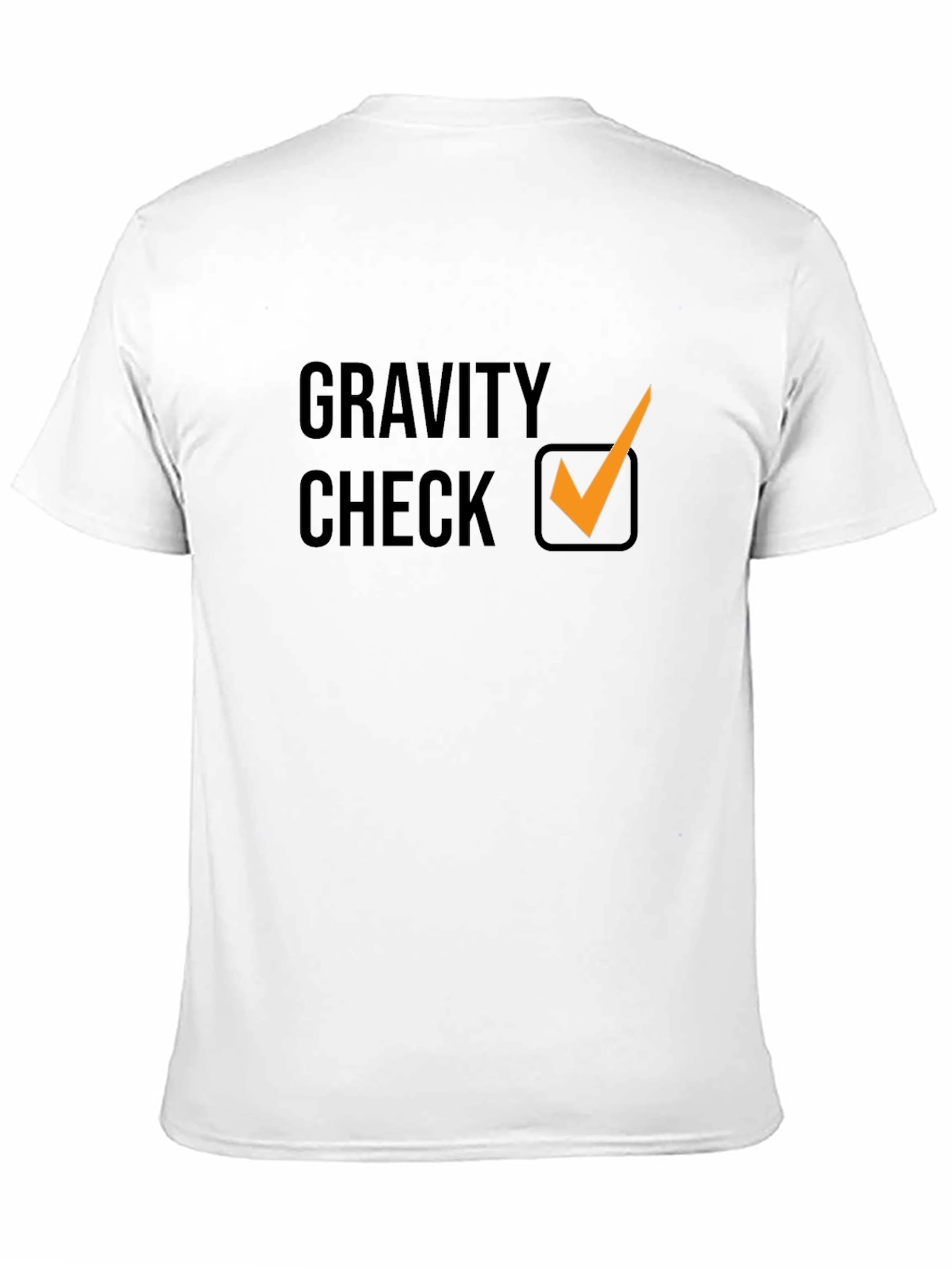 Gravity Check Graphic Tee - Stylish Black Cotton T-Shirt