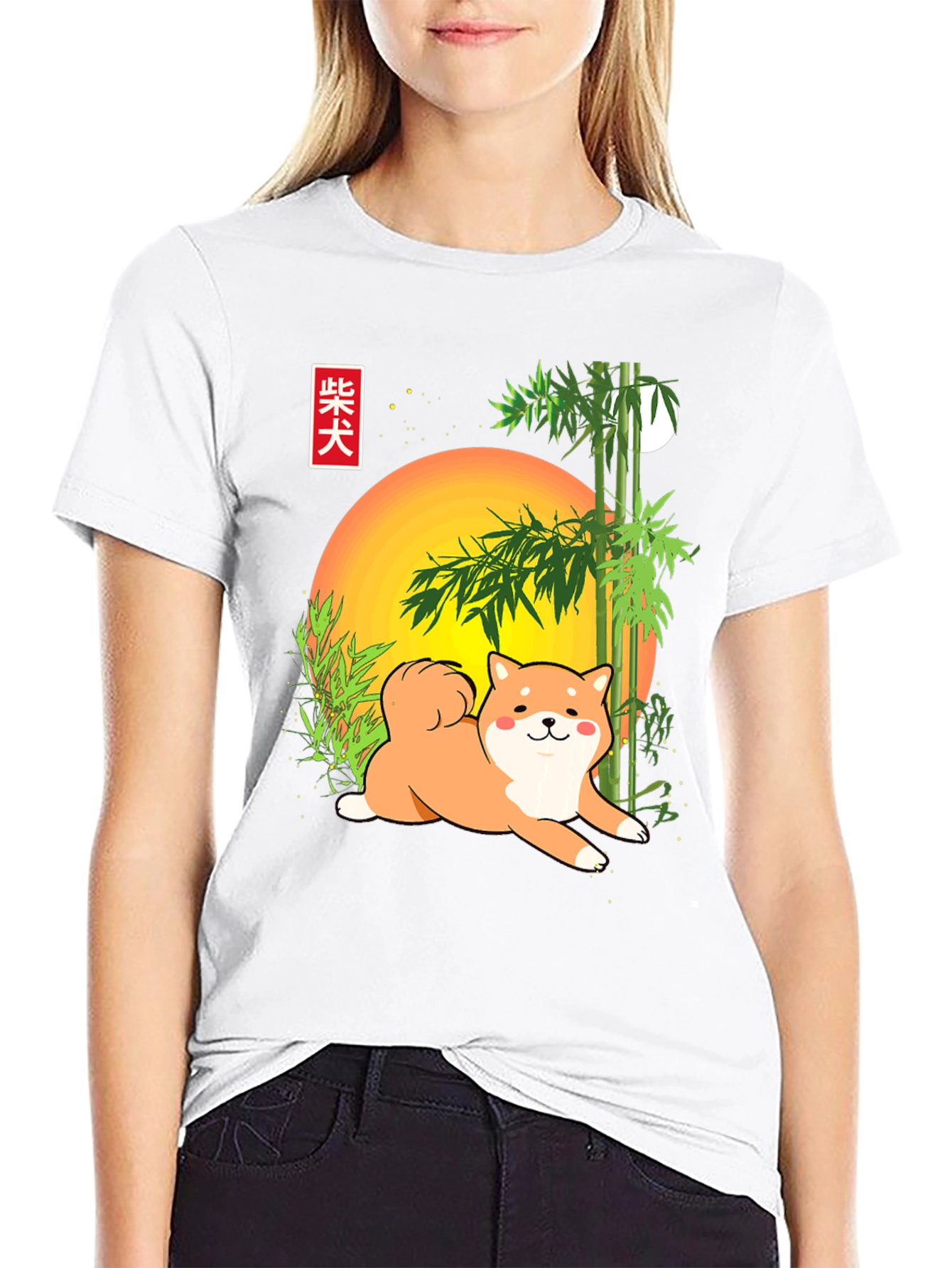 Shiba Inu Bamboo T-Shirt - Cute Dog Graphic Tee