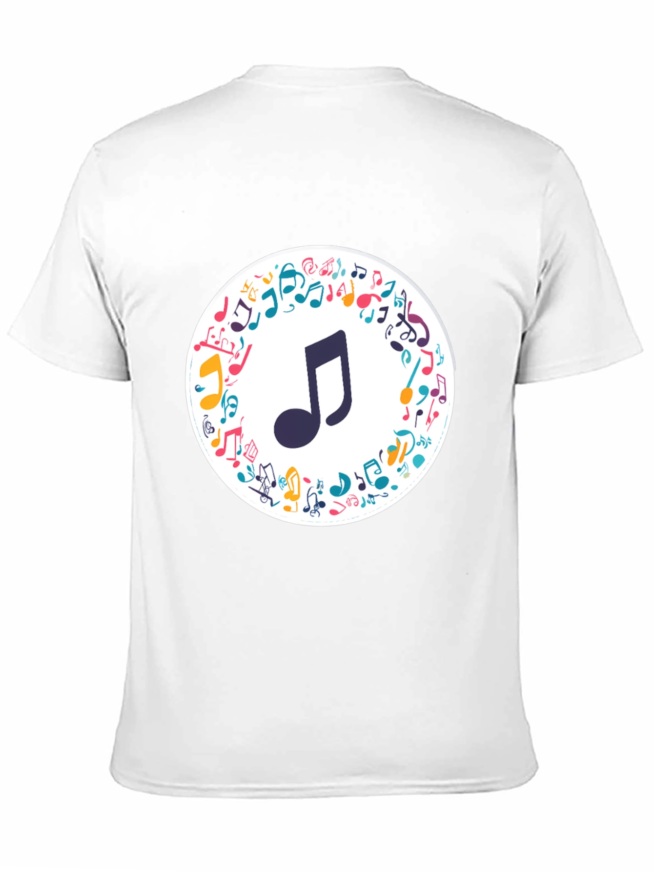 Musical Note Graphic Tee - Stylish Black T-Shirt