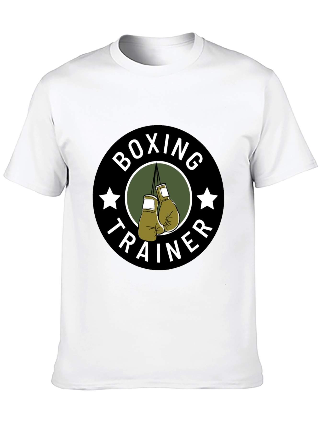 Boxing Trainer Graphic T-Shirt - Black Cotton Tee