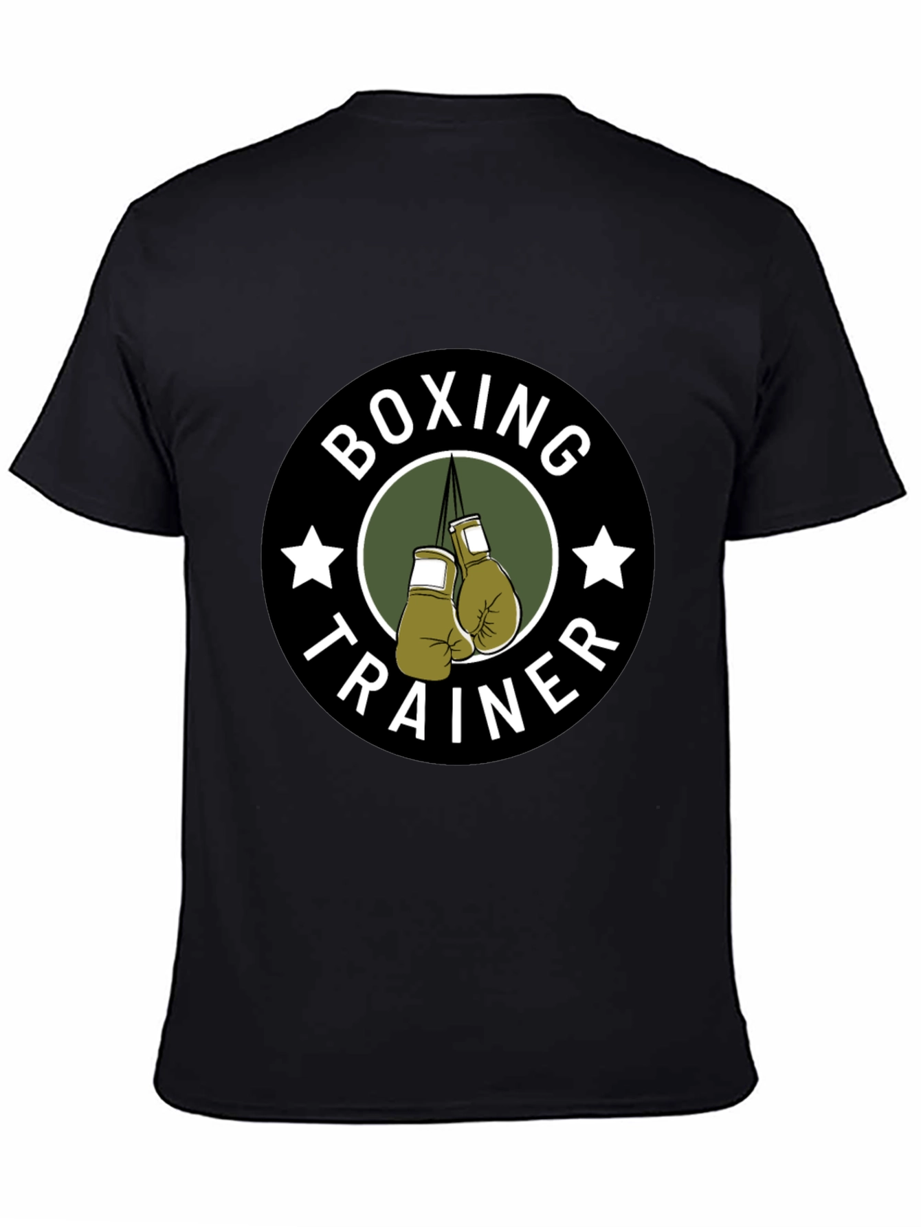 Boxing Trainer Graphic T-Shirt - Black Cotton Tee