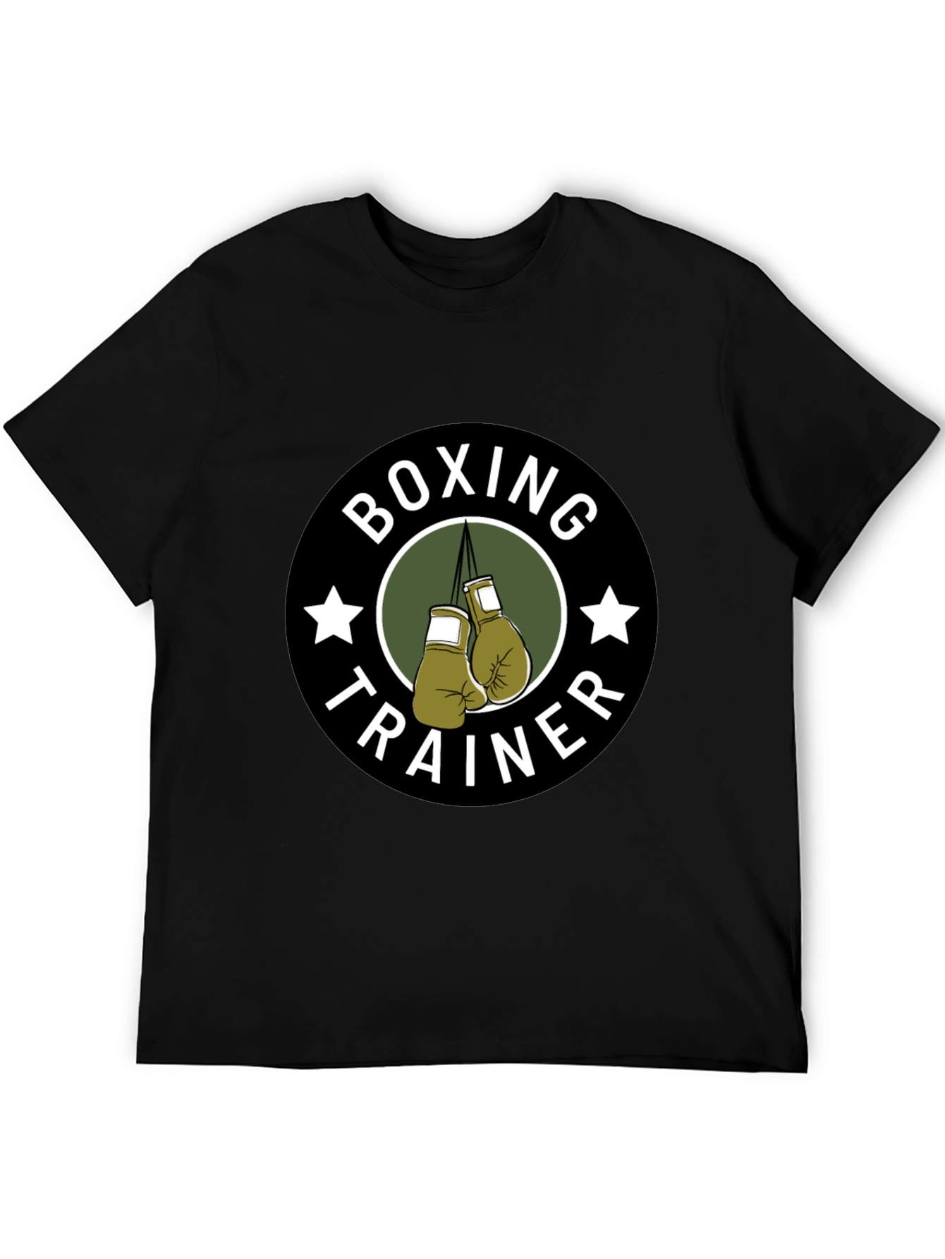 Boxing Trainer Graphic T-Shirt - Black Cotton Tee