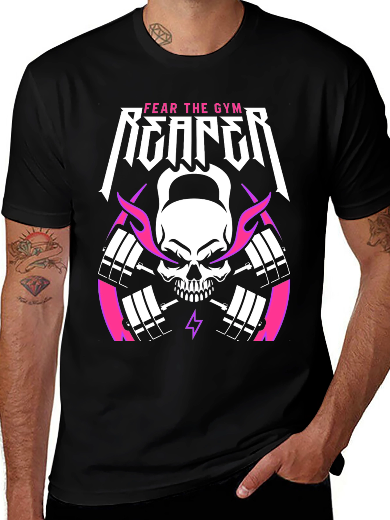 Fear the Gym Reaper T-Shirt - Fitness Graphic Tee