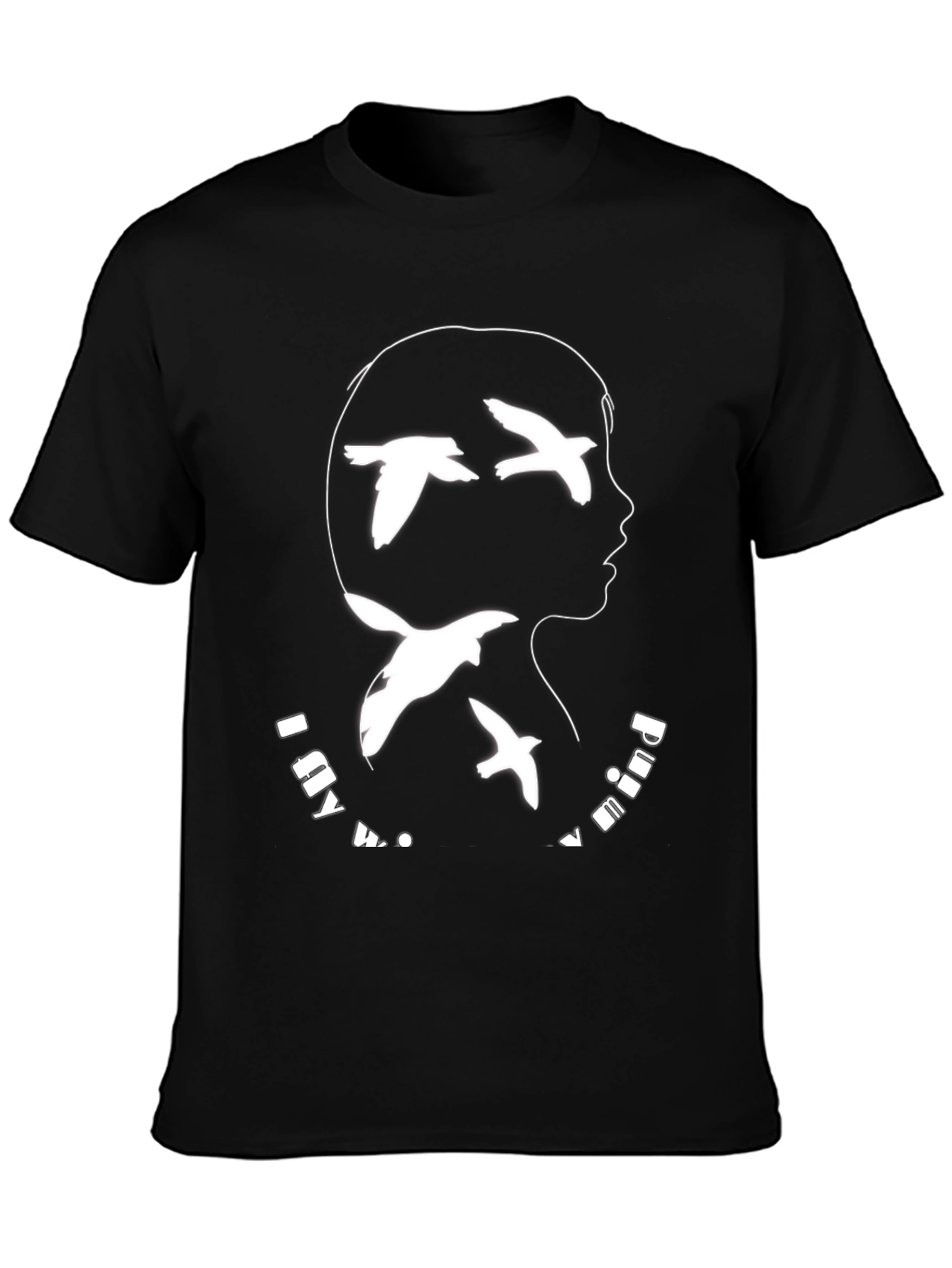 Mind Birds Graphic Tee - Unisex Black T-Shirt
