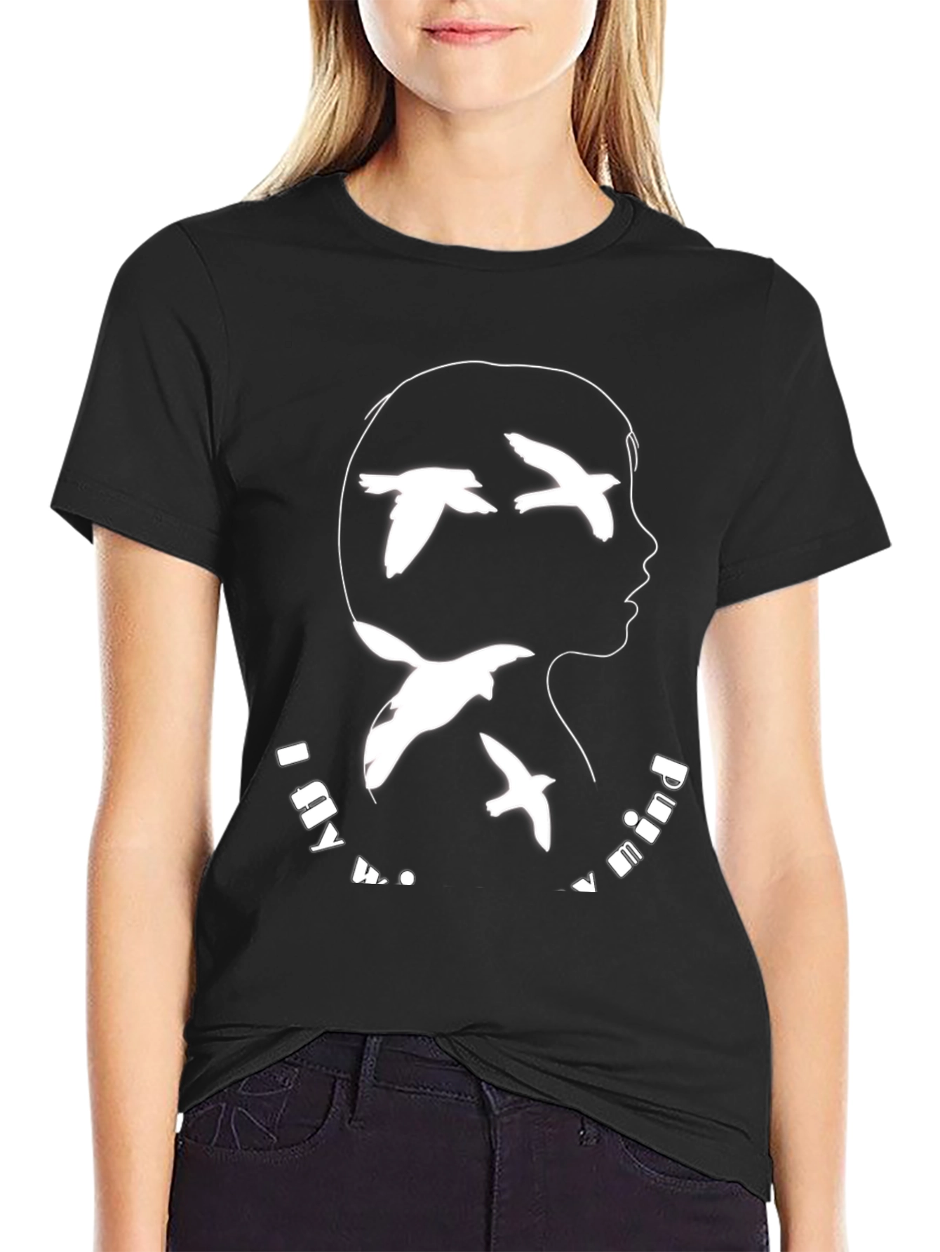 Mind Birds Graphic Tee - Unisex Black T-Shirt