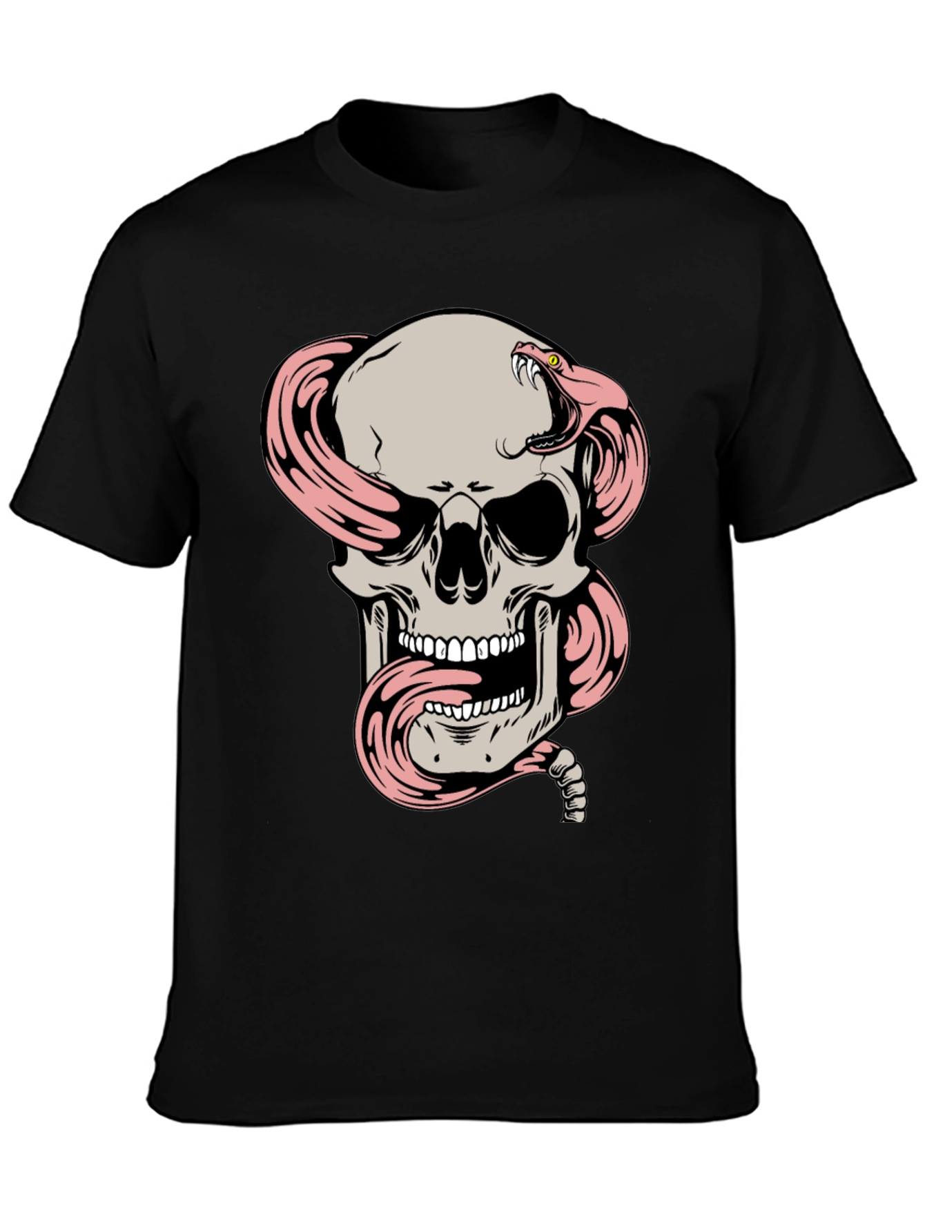 Skull and Snake Graphic T-Shirt