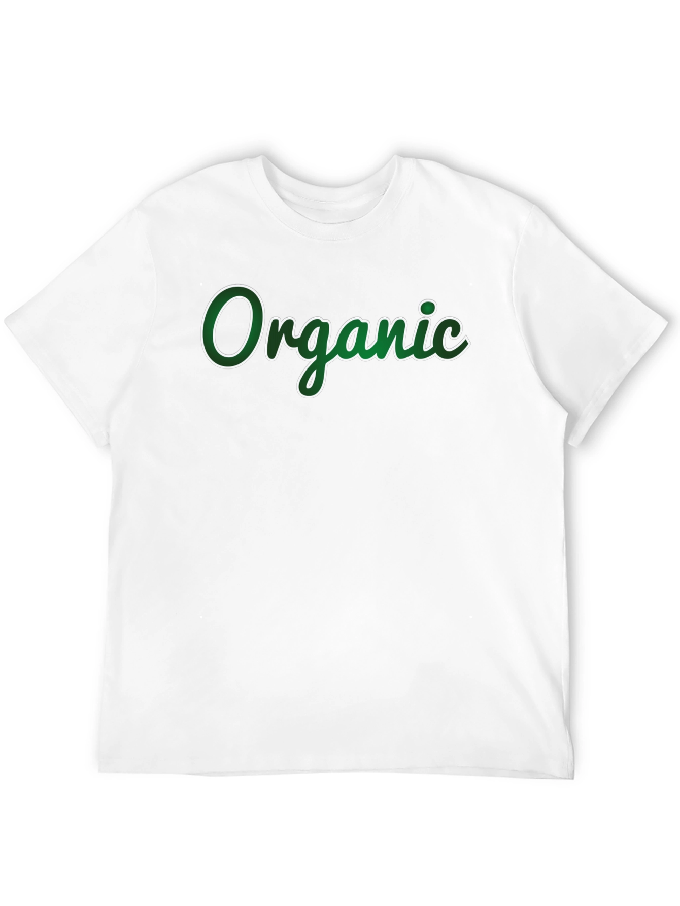 Organic Green Lettering Black T-Shirt