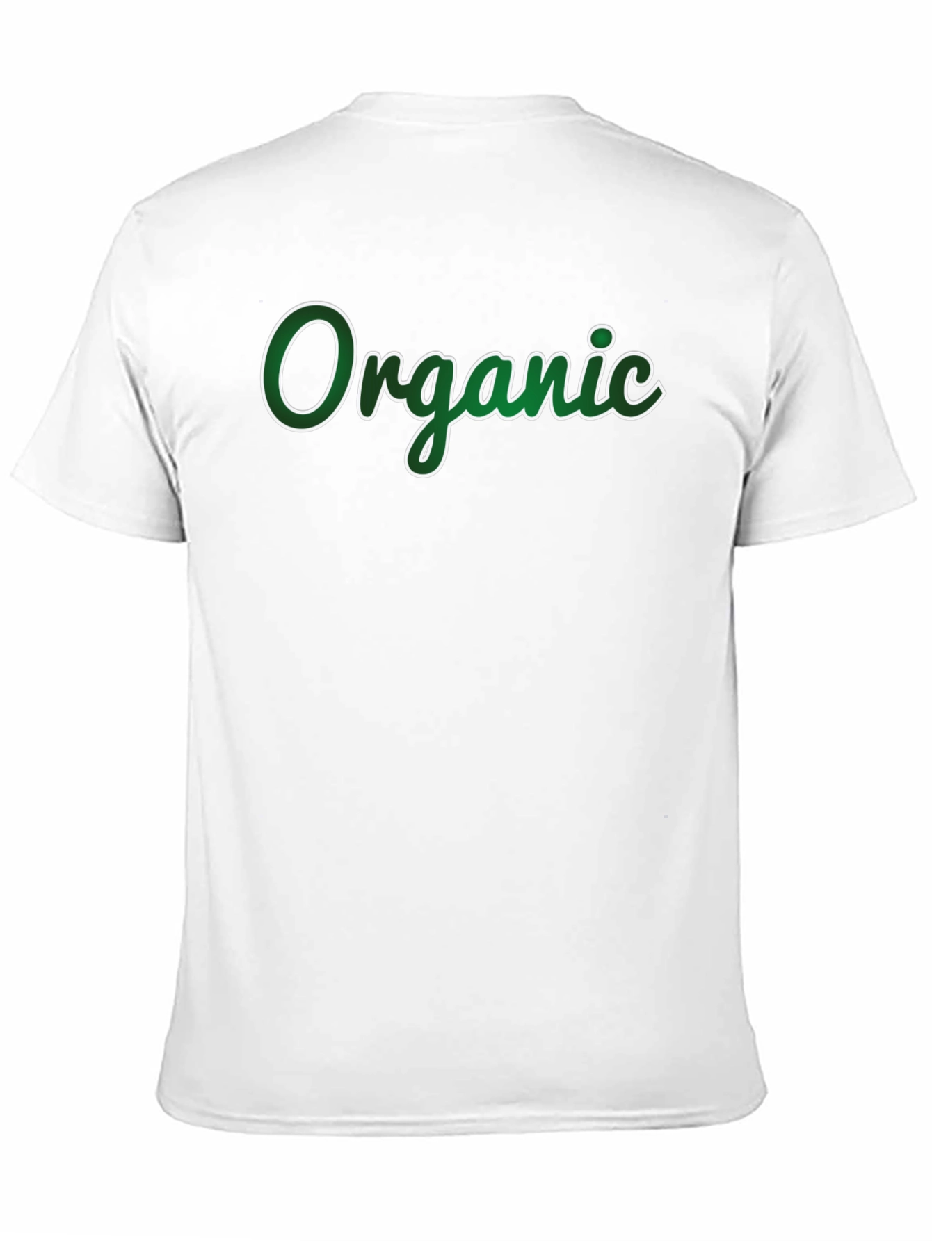 Organic Green Lettering Black T-Shirt