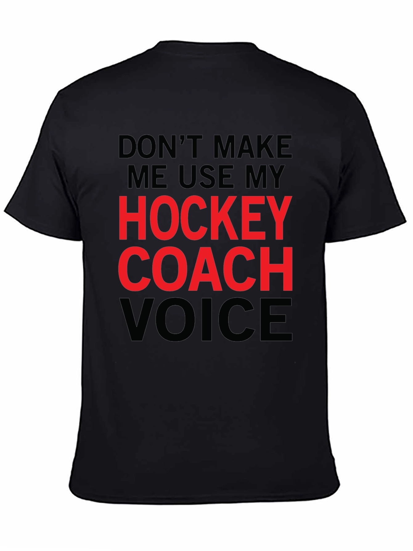 Hockey Coach Voice Graphic Tee - Black