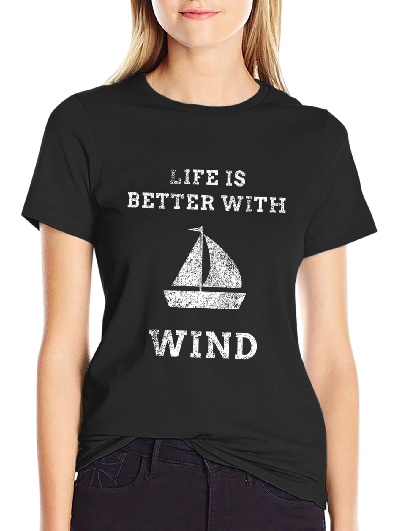 Life is Better with Wind Sailboat T-Shirt
