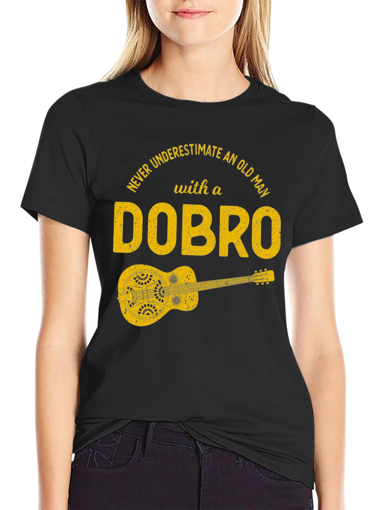 Dobro Old Man T-Shirt - Musicians Humor Tee