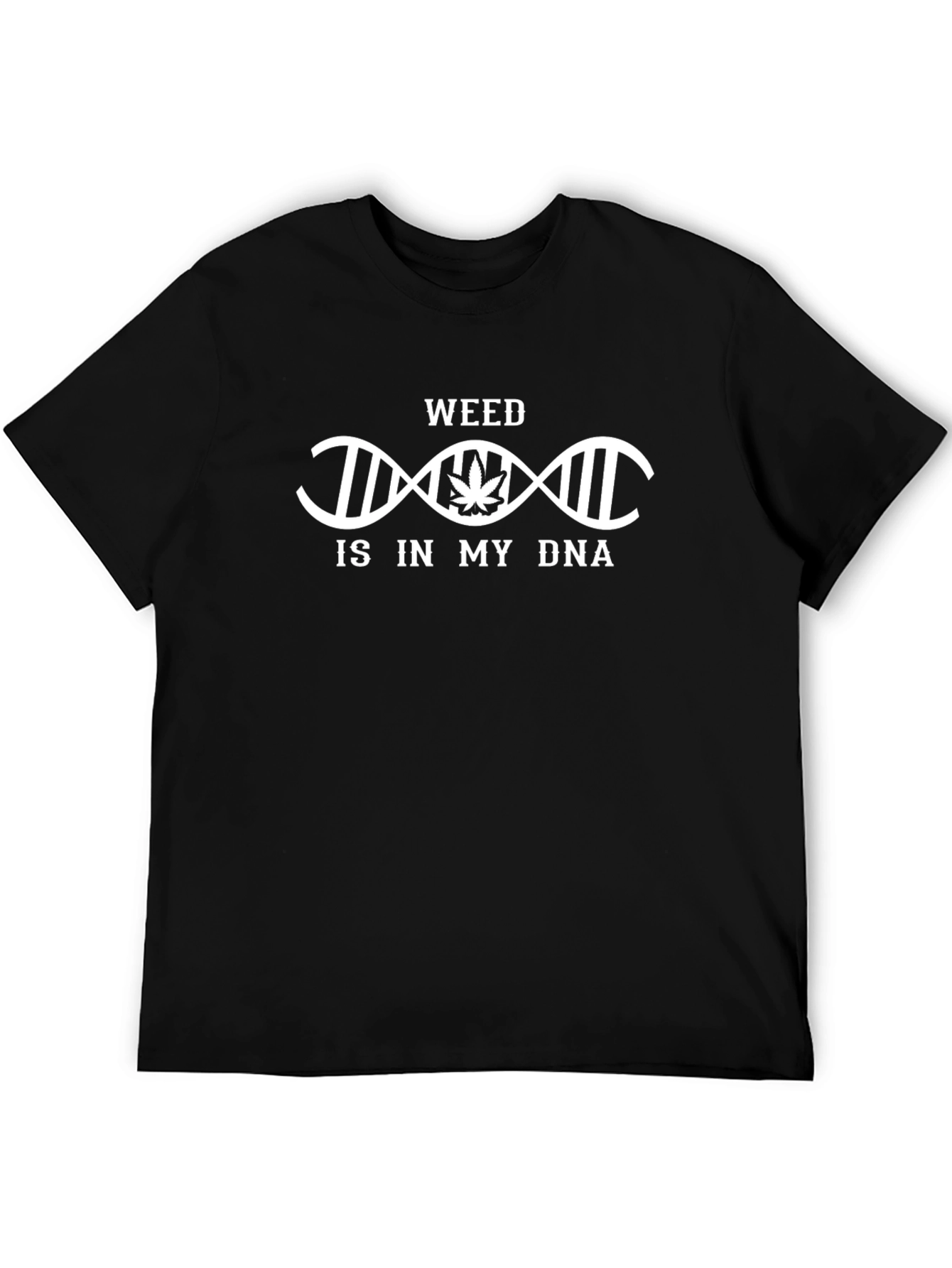 Weed DNA Black T-Shirt - Funny Stoner Tee