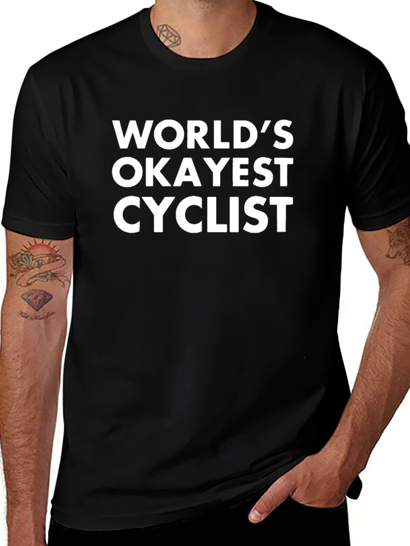 Worlds Okayest Cyclist Graphic Tee