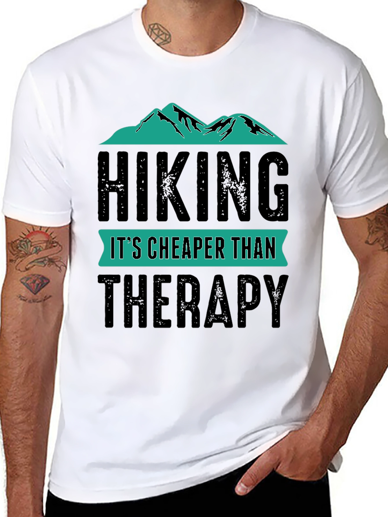 Hiking Cheaper Than Therapy T-Shirt