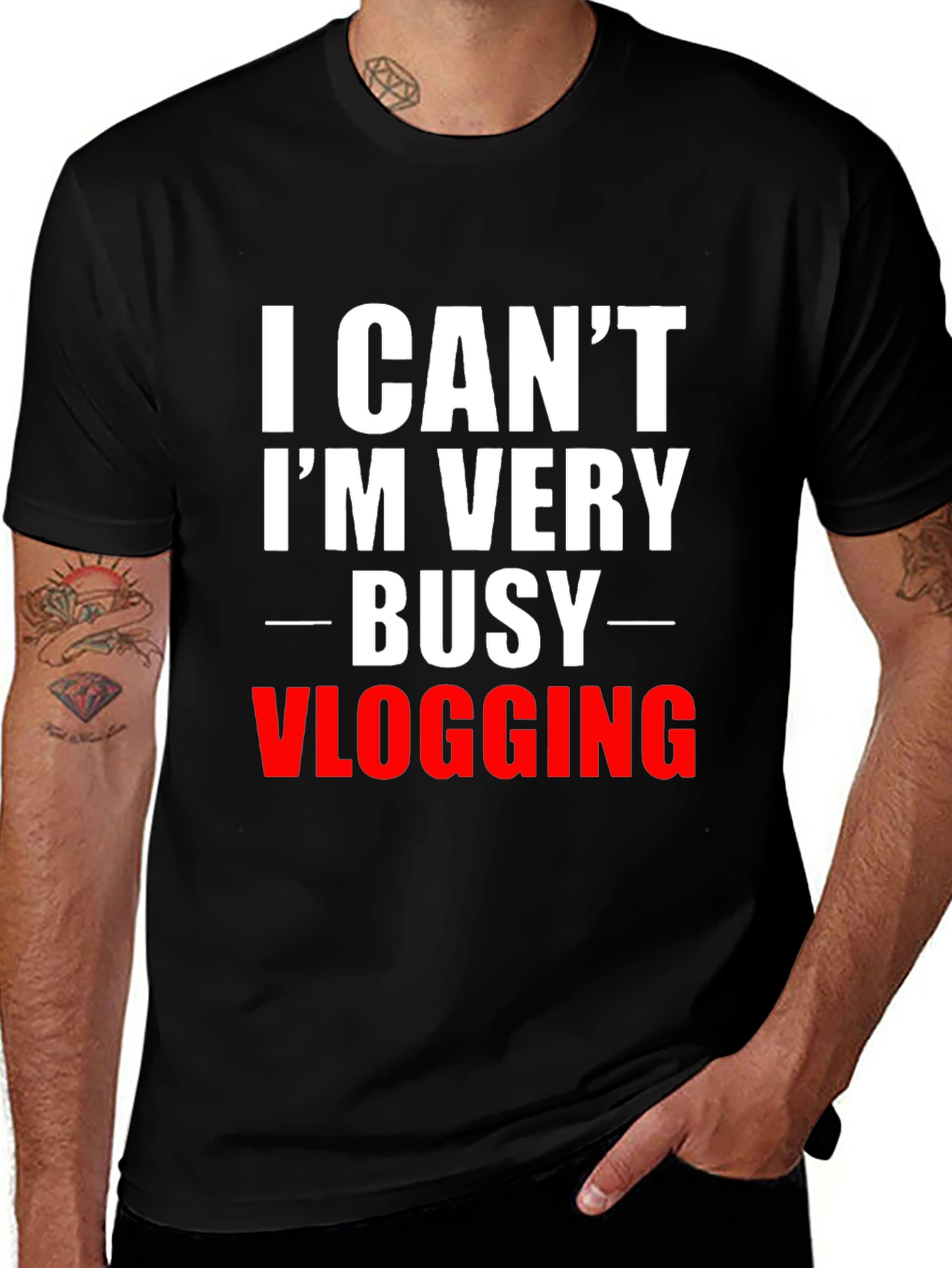 Funny Vlogging T-Shirt - I Cant Im Very Busy