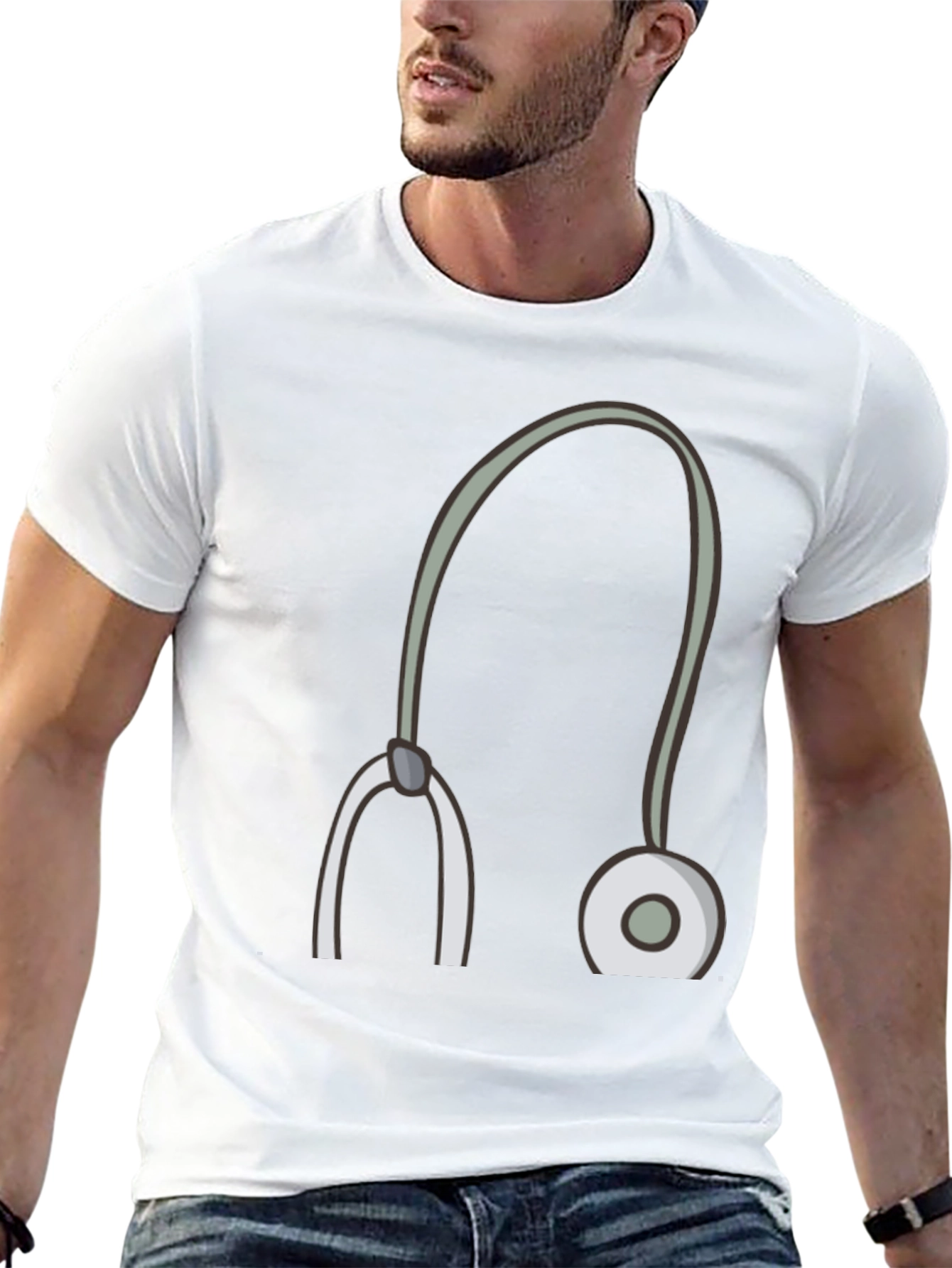 Stethoscope Graphic Tee - Medical Professional Style