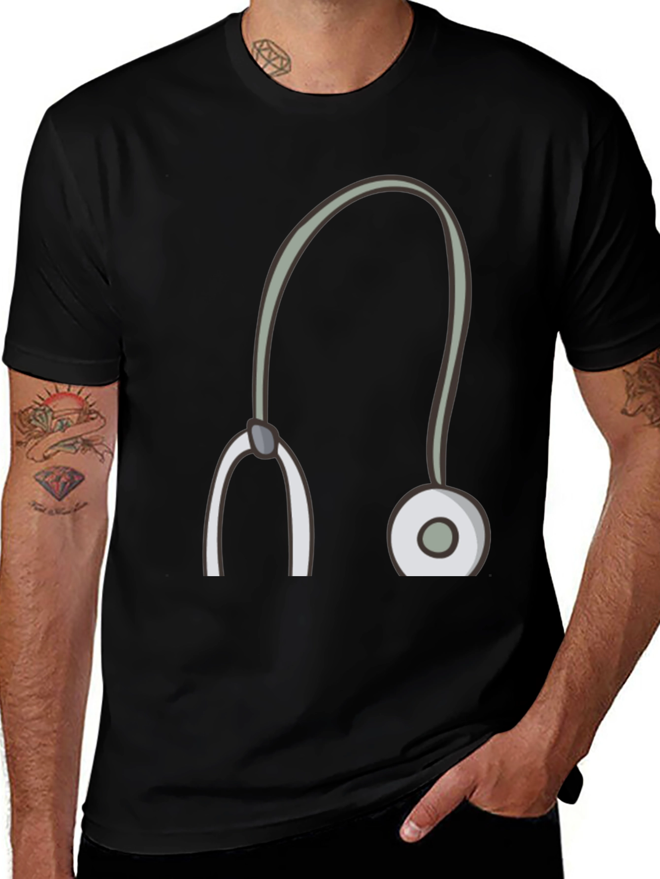Stethoscope Graphic Tee - Medical Professional Style