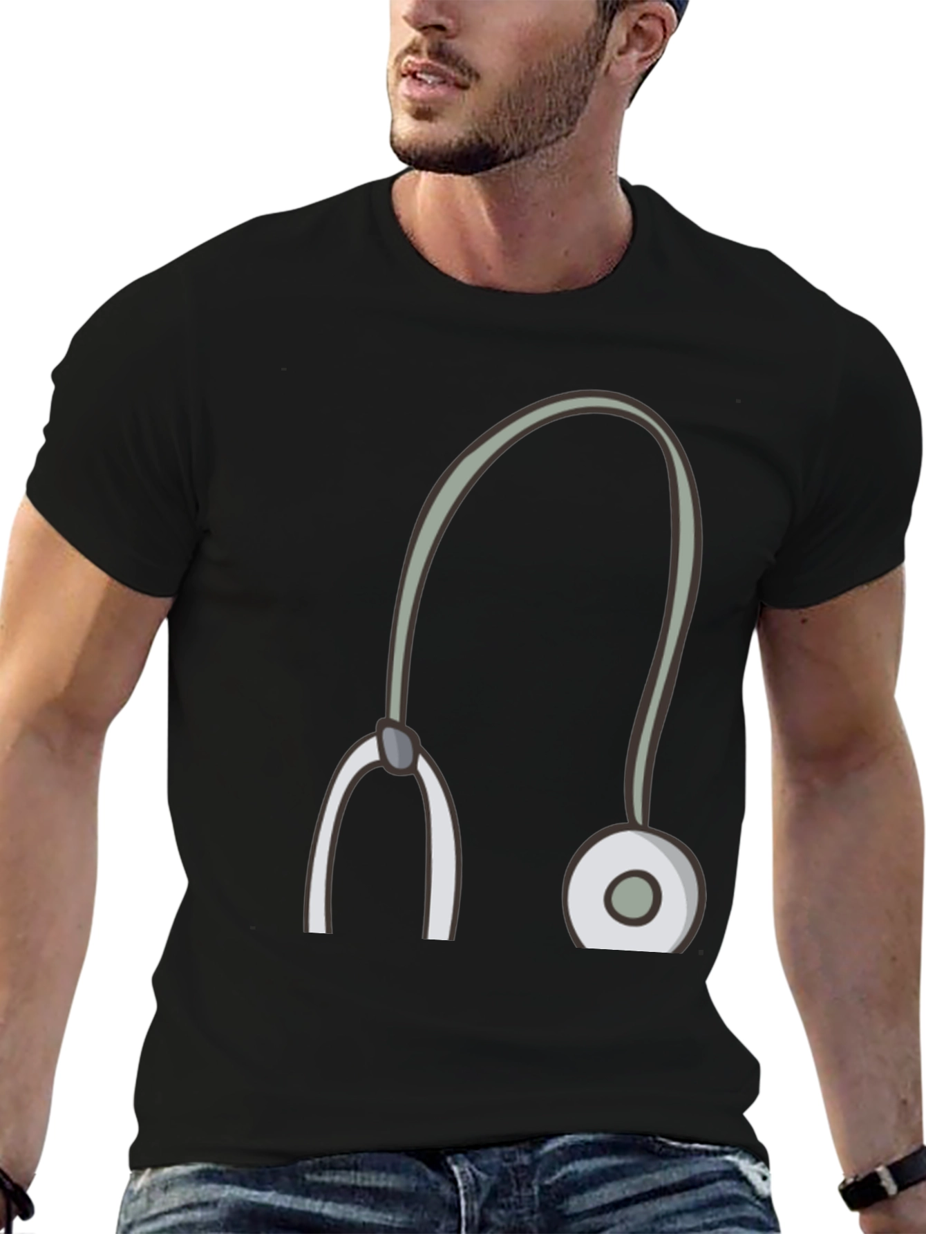 Stethoscope Graphic Tee - Medical Professional Style