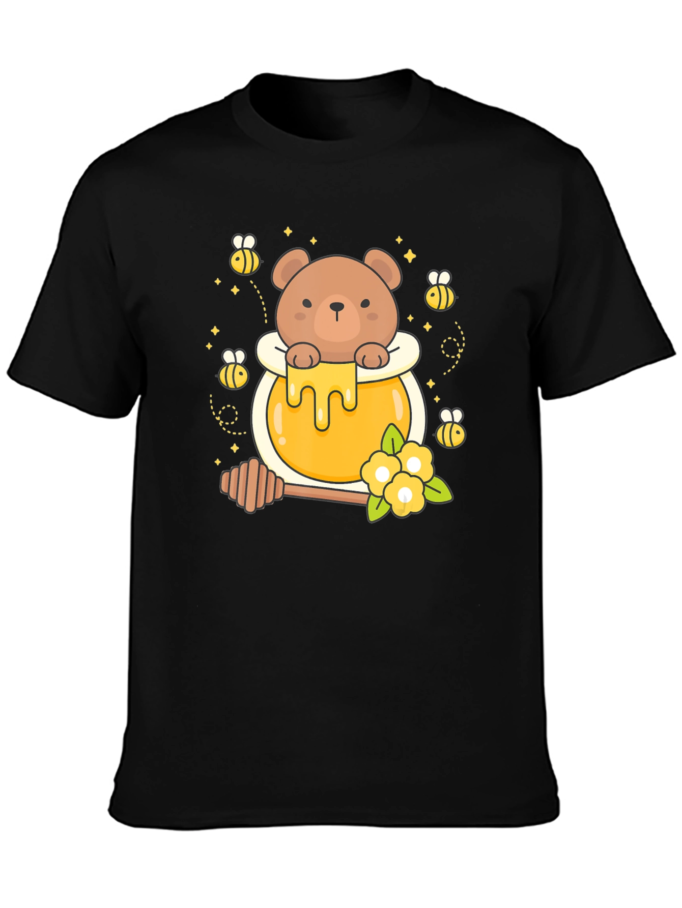 Honey Bear T-Shirt Cute Cartoon Style