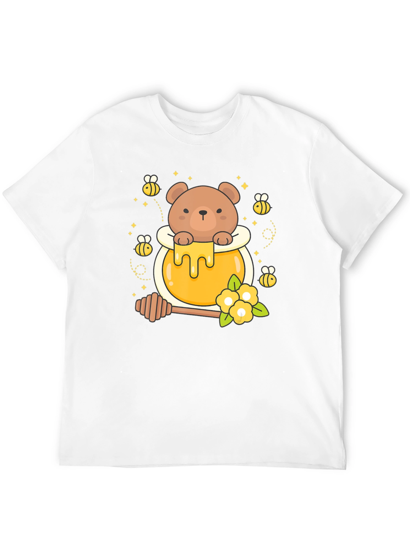Honey Bear T-Shirt Cute Cartoon Style
