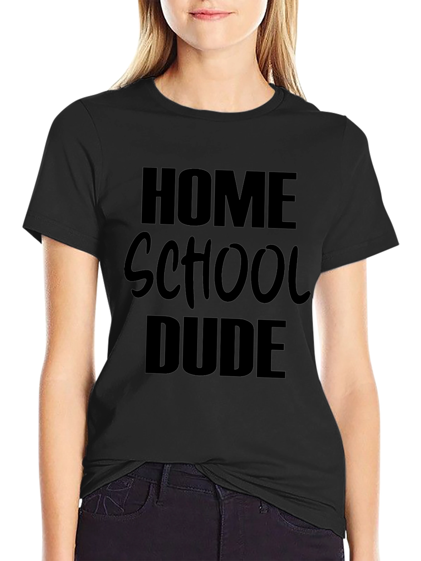 Homeschool Dude Black T-Shirt